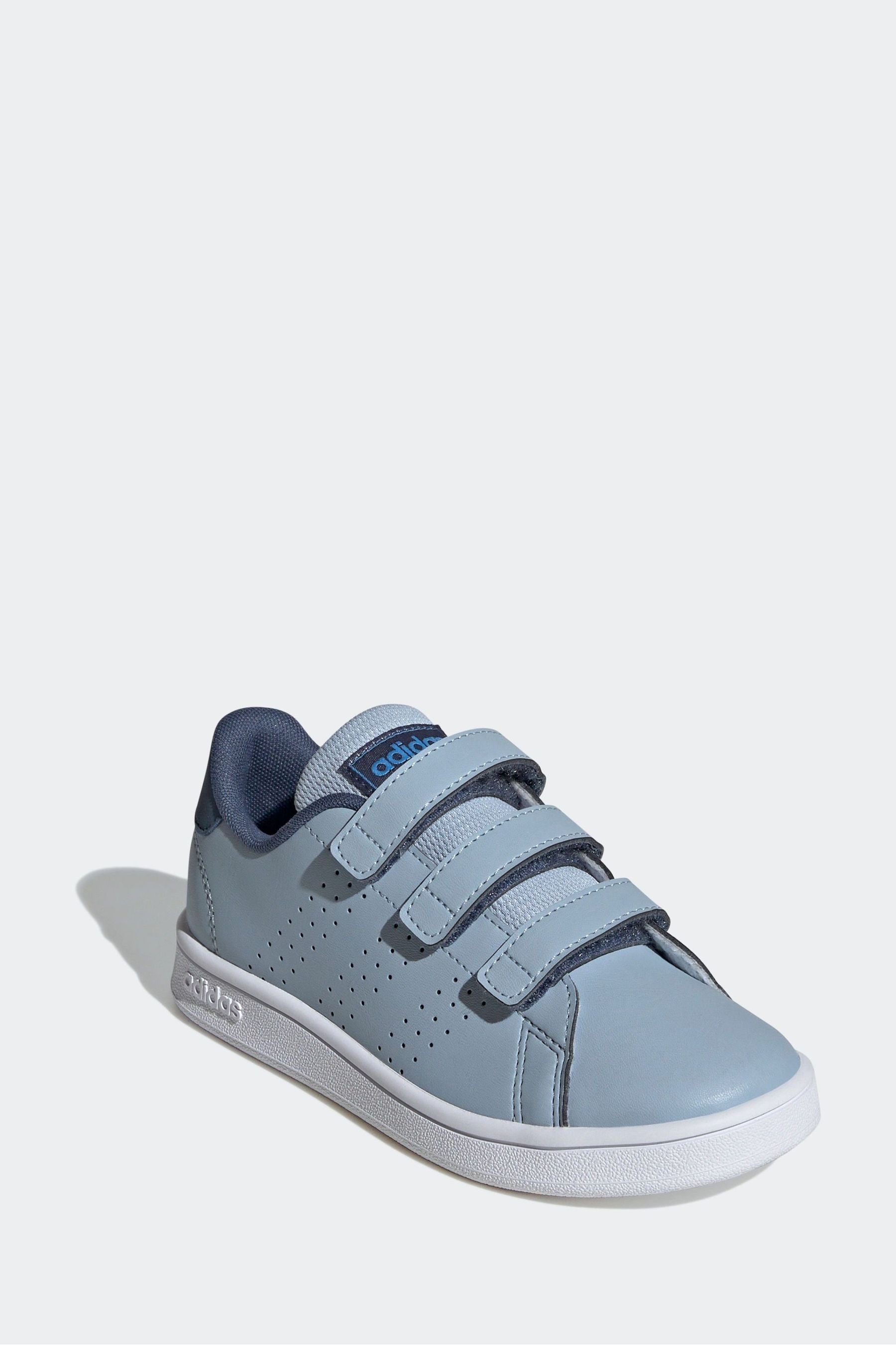 adidas Blue Sportswear Advantage Court Lifestyle Hook And Loop Trainers