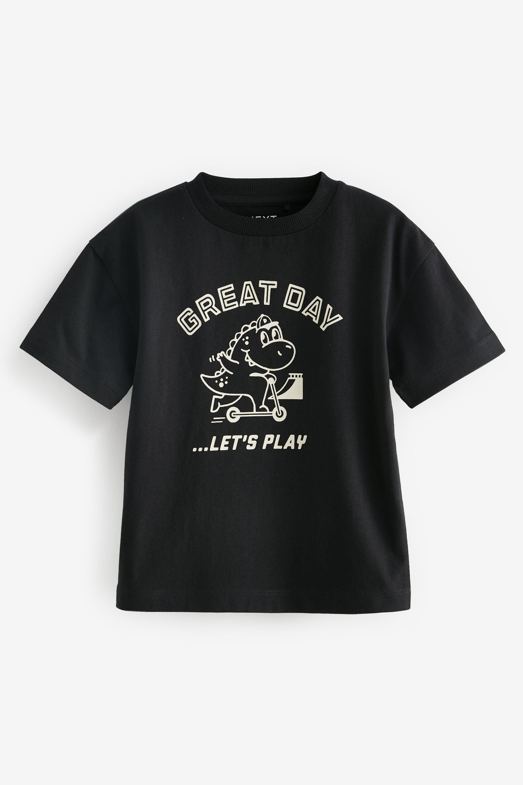 Black Short Sleeve Character T-Shirt (3mths-7yrs)