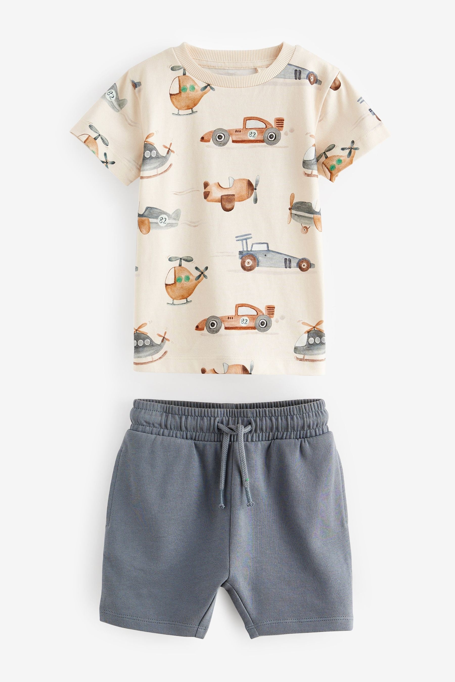 Tan/Ecru T-Shirt And Shorts Set (3mths-7yrs)