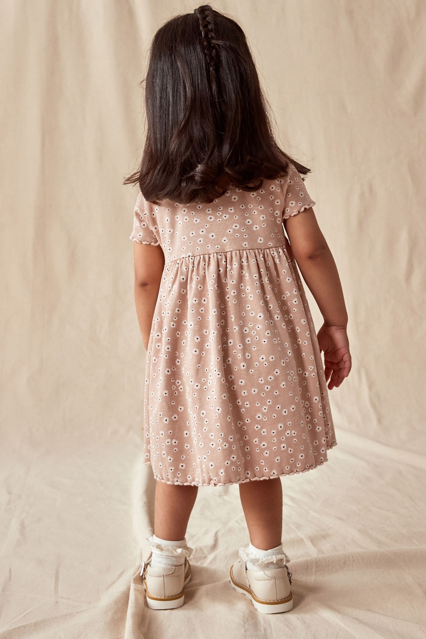 Neutral Ribbed Jersey Dress (3mths-7yrs)