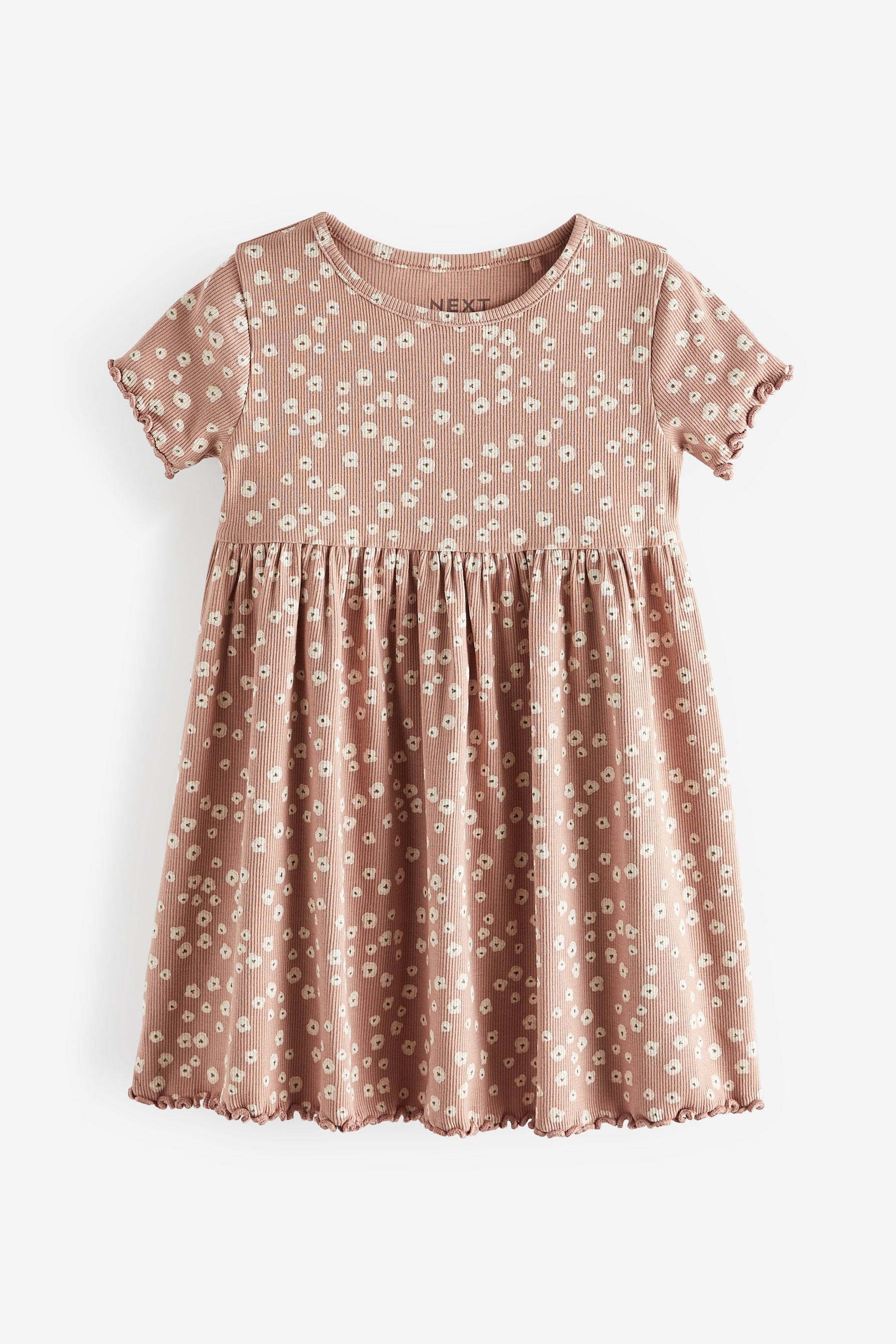 Neutral Ribbed Jersey Dress (3mths-7yrs)