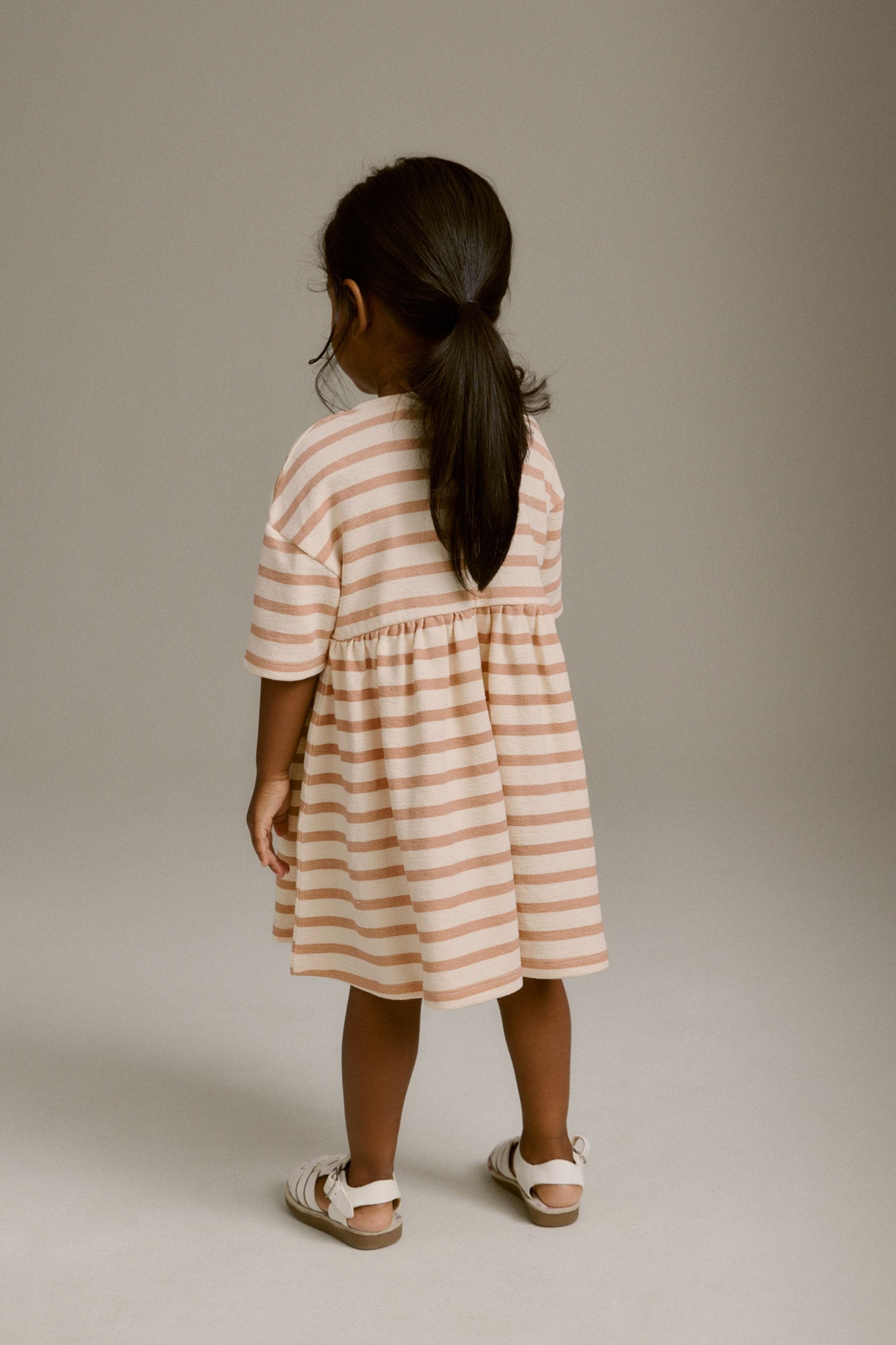 Stripe Textured Jersey Dress (3mths-7yrs)