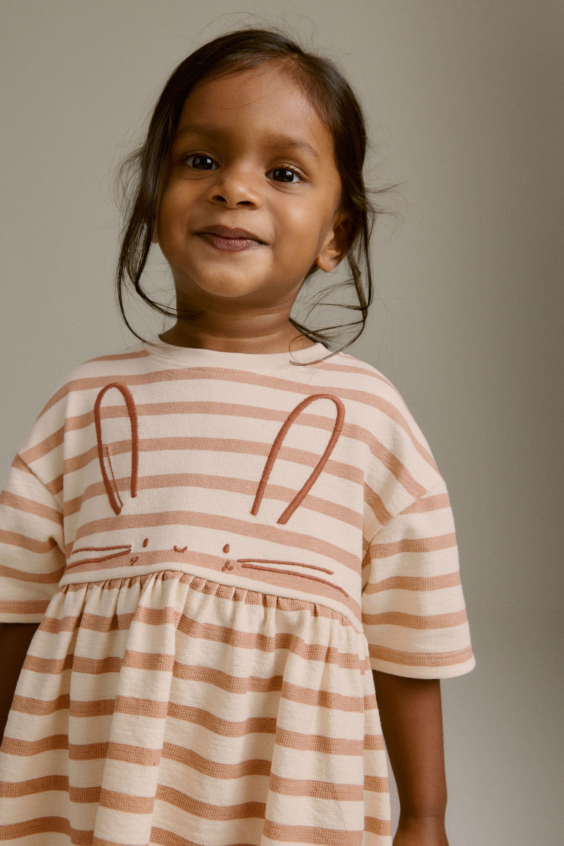 Stripe Textured Jersey Dress (3mths-7yrs)