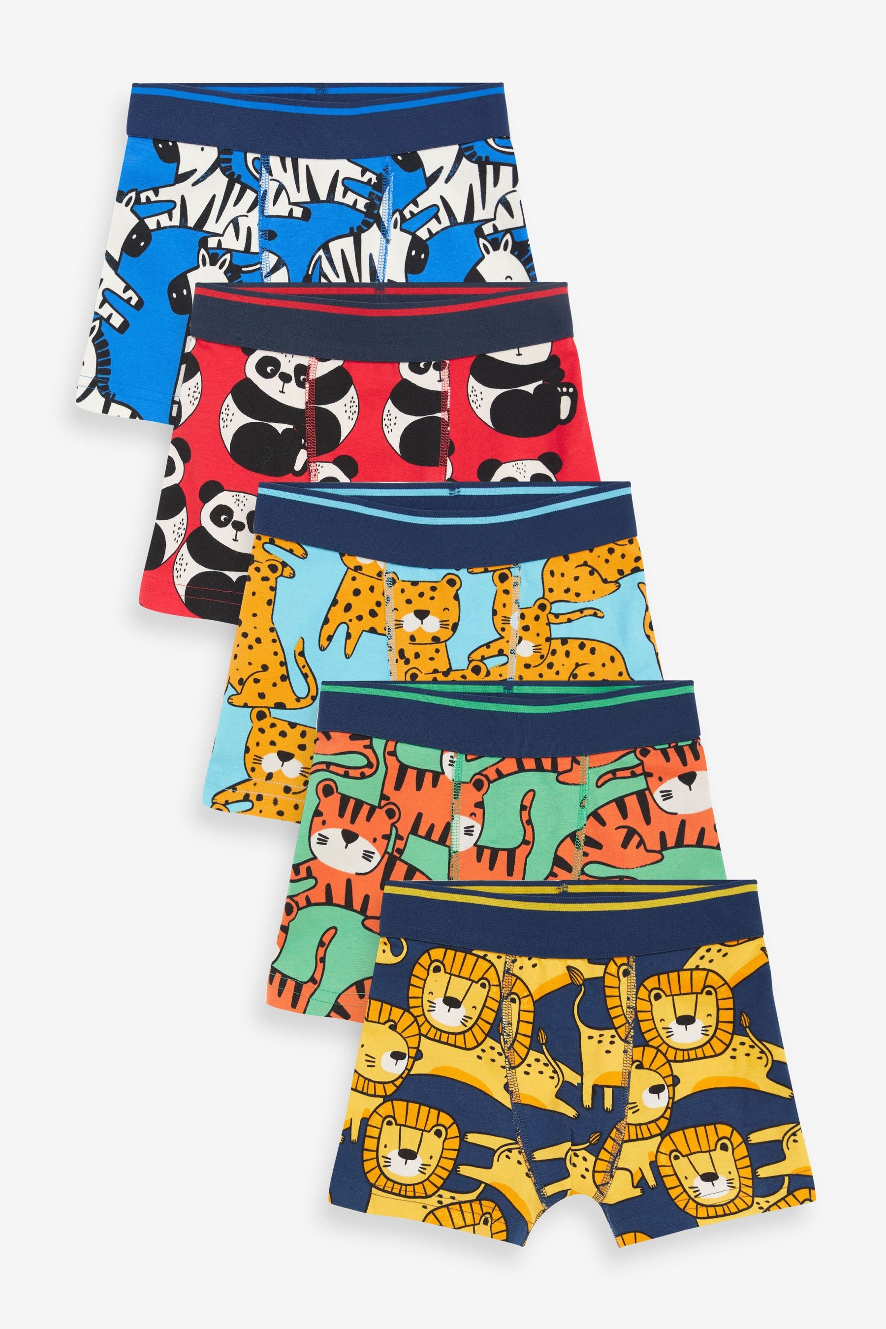 Bright Animal Print Trunks 5 Pack (1.5-16yrs)