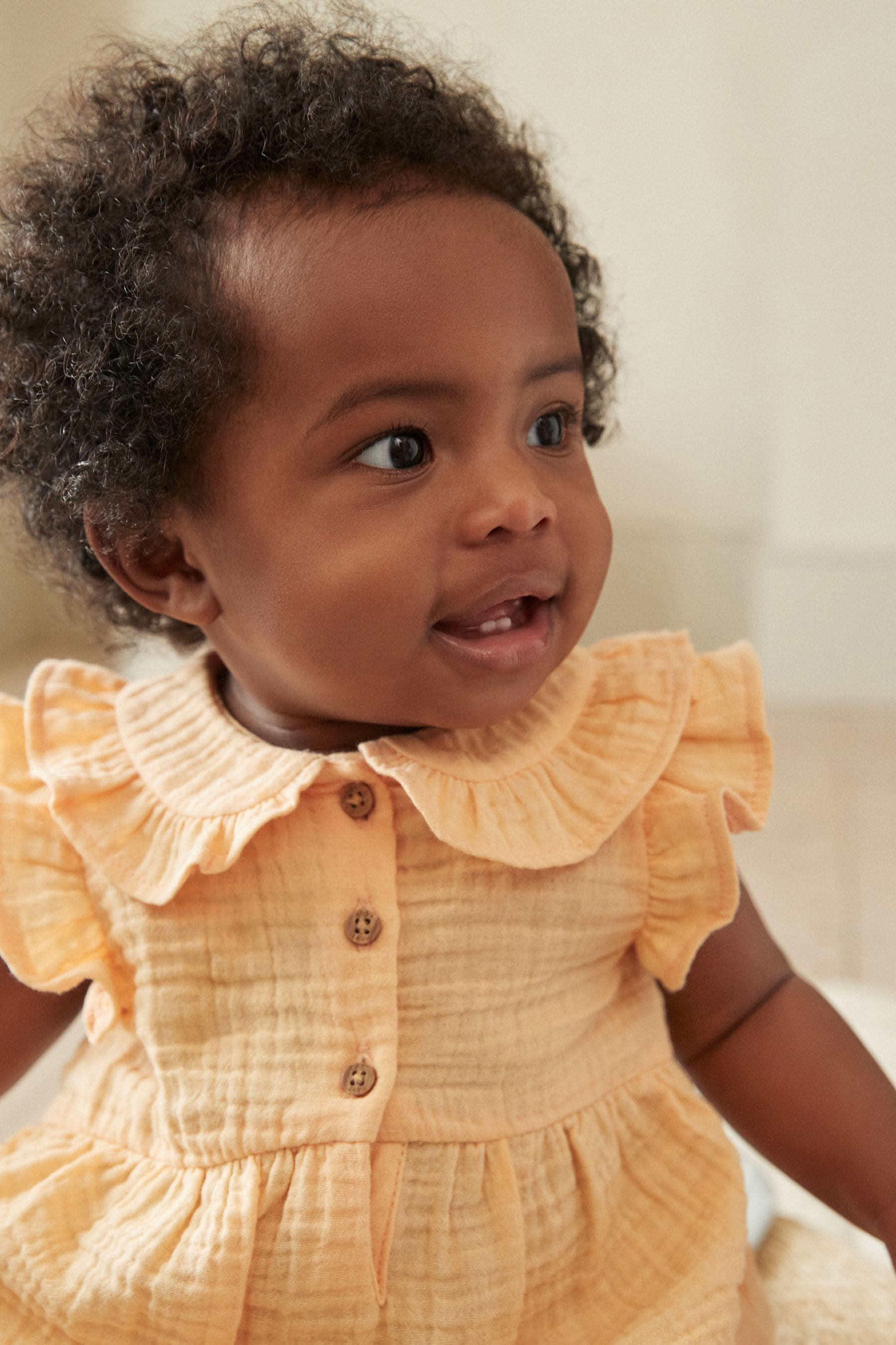 Yellow Woven Baby Shirt and Knickers Set (0mths-3yrs)