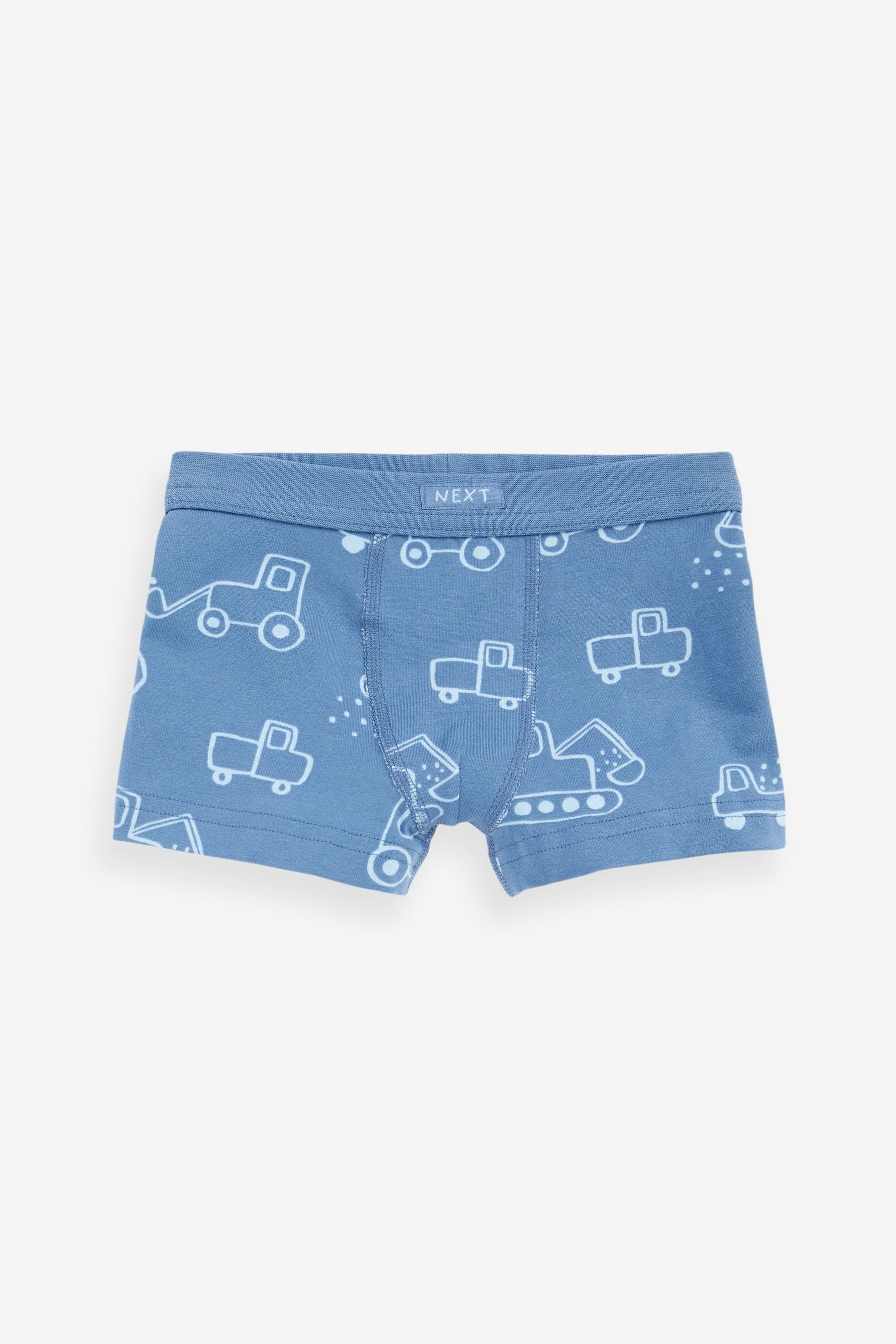 Blue Transport Soft Waistband Trunks 5 Pack (2-16yrs)