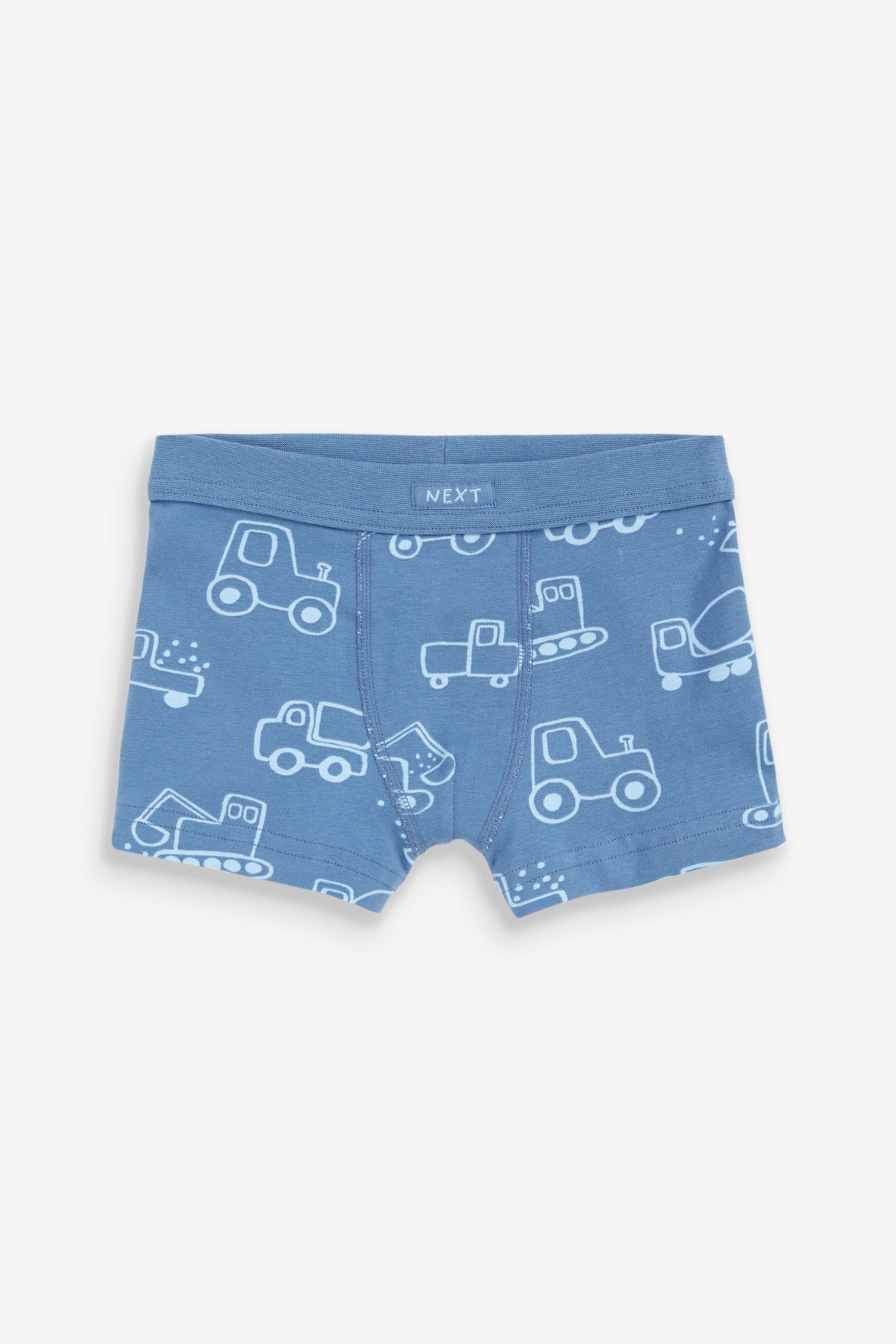 Blue Transport Soft Waistband Trunks 5 Pack (2-16yrs)