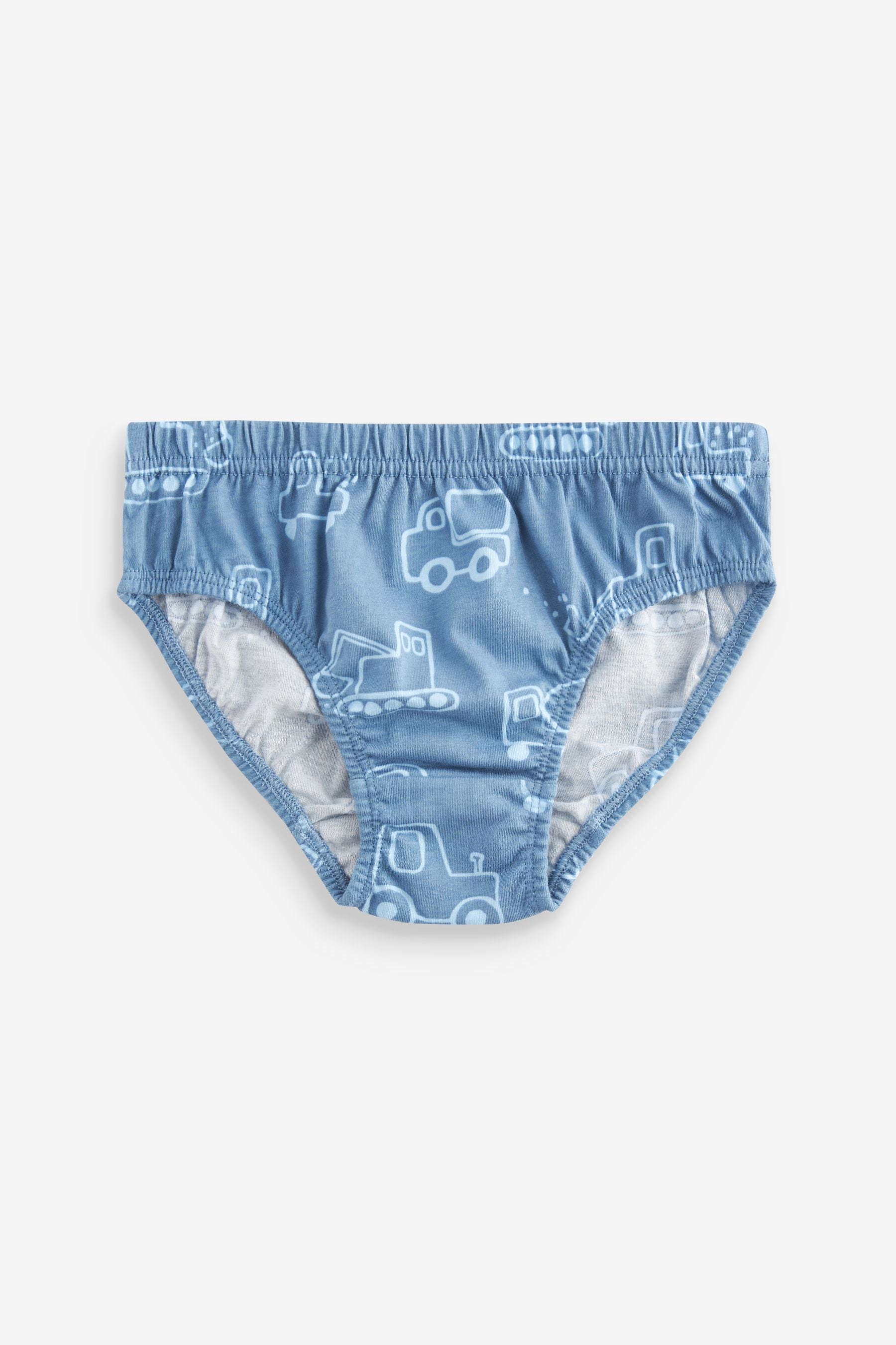 Blue Vehicle Print Briefs 5 Pack (1.5-10yrs)