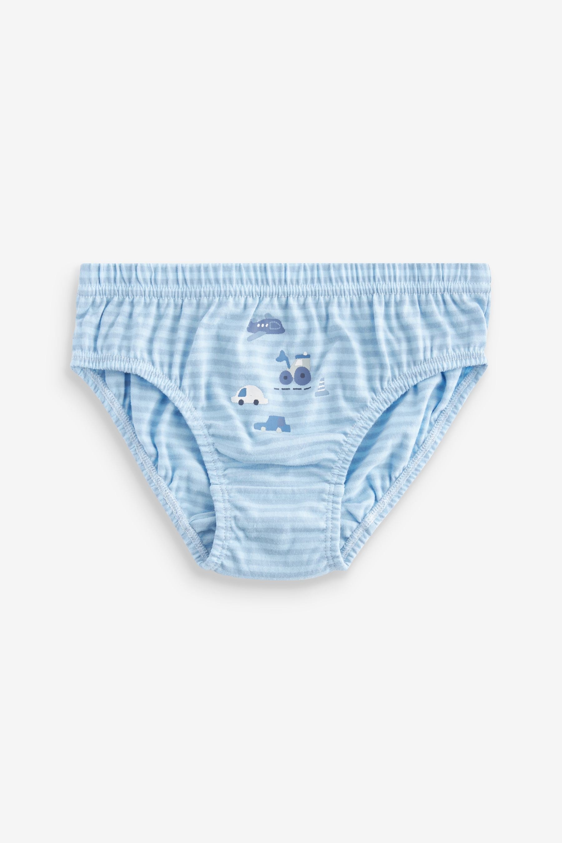 Blue Vehicle Print Briefs 5 Pack (1.5-10yrs)