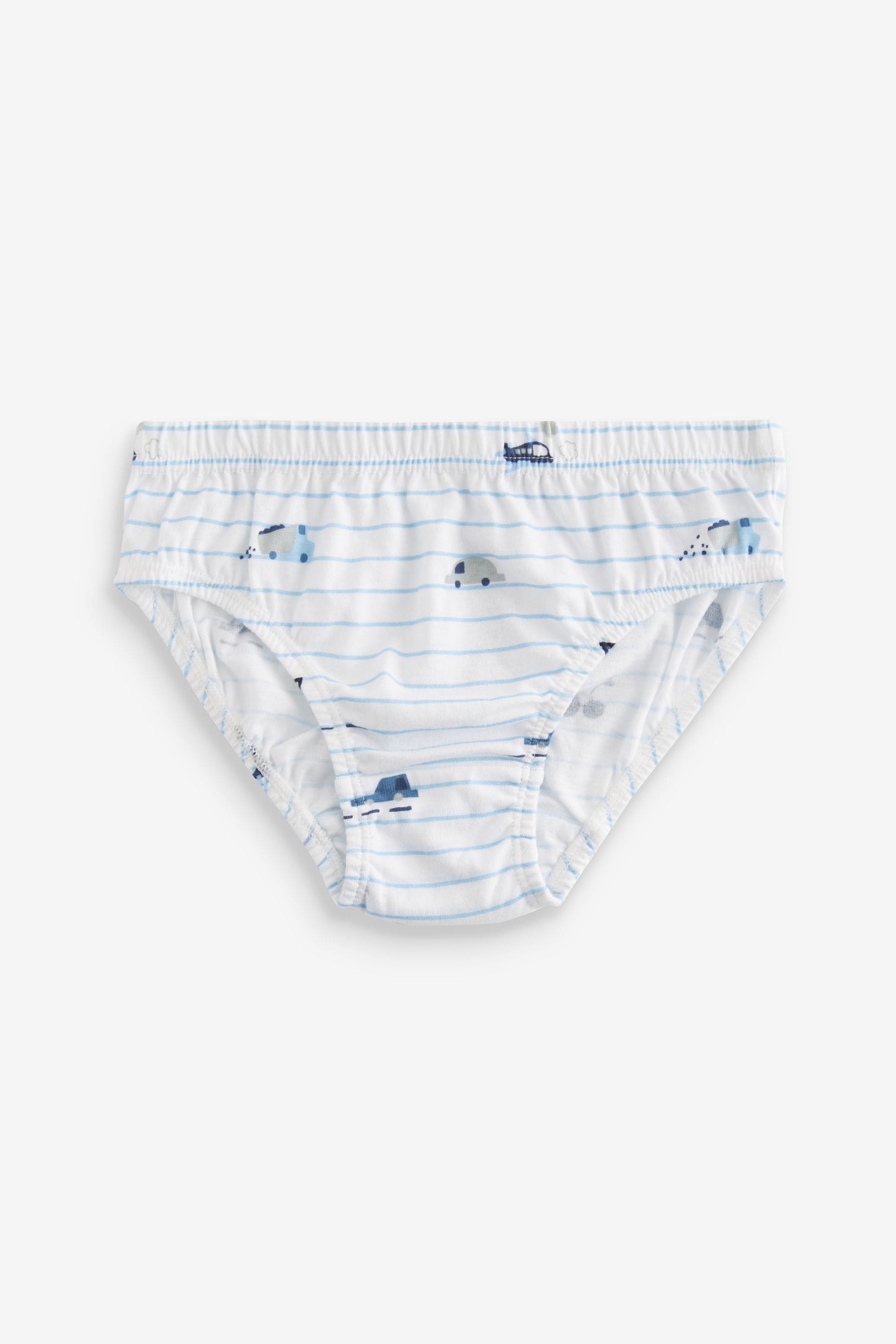 Blue Vehicle Print Briefs 5 Pack (1.5-10yrs)