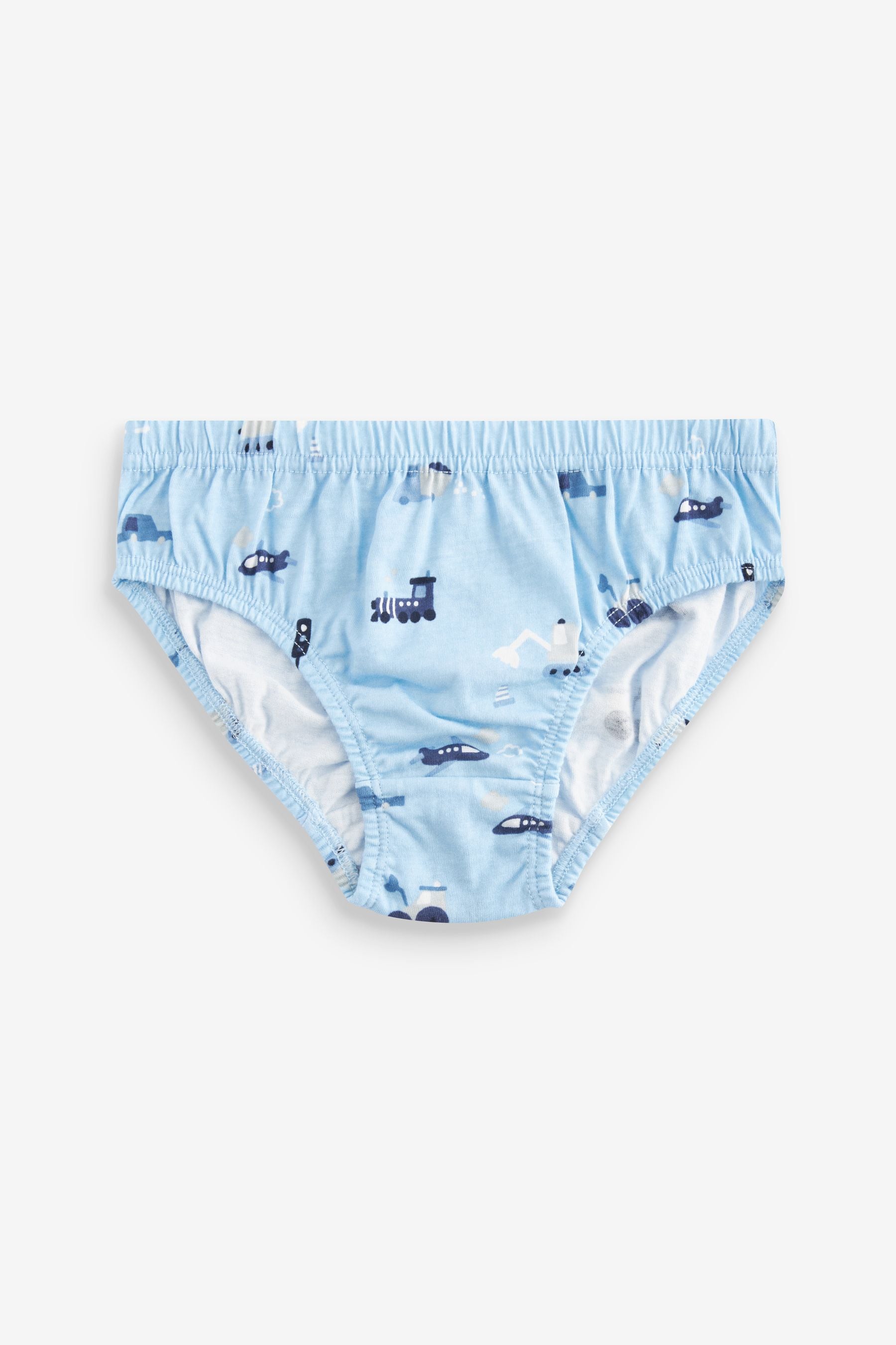 Blue Vehicle Print Briefs 5 Pack (1.5-10yrs)