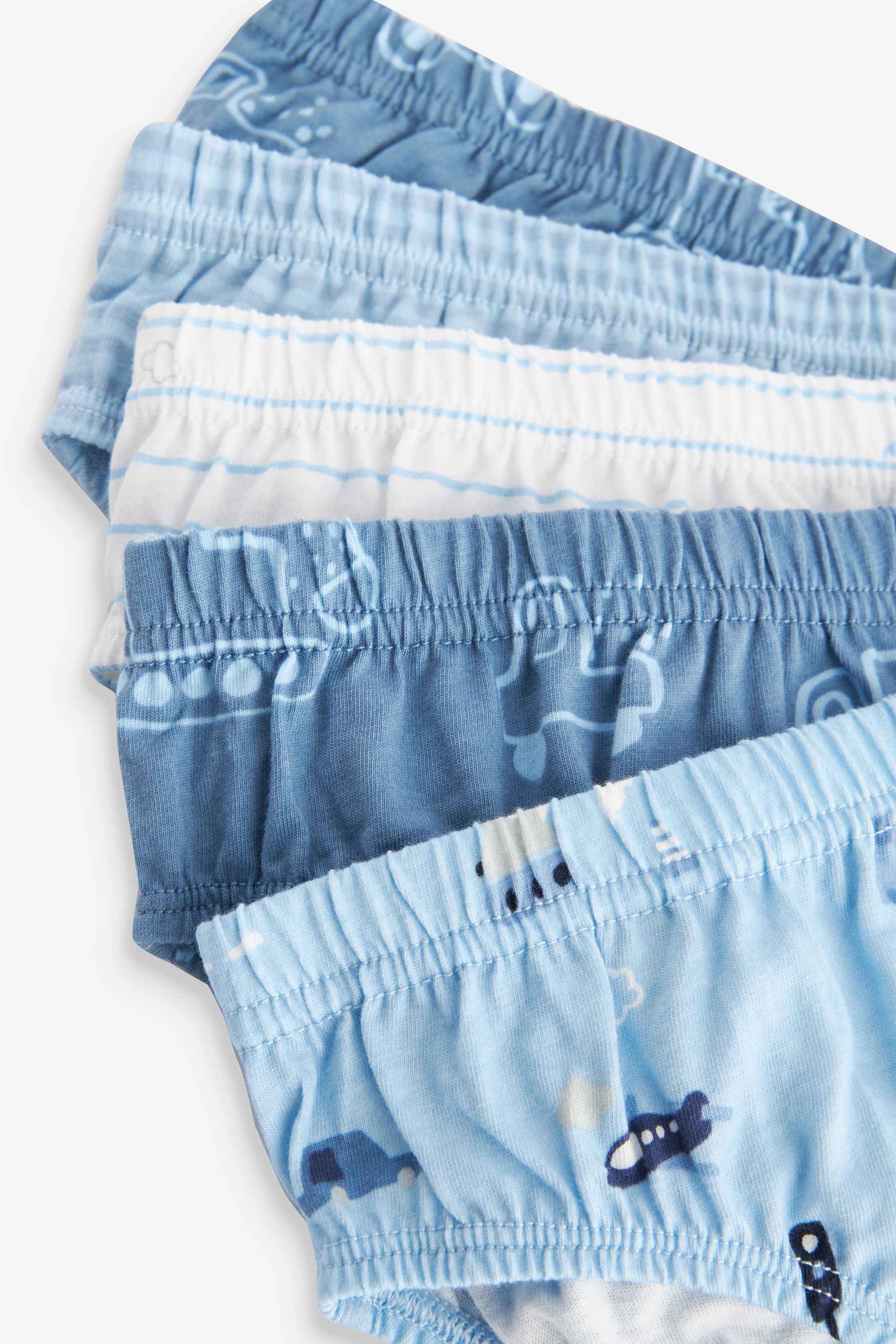 Blue Vehicle Print Briefs 5 Pack (1.5-10yrs)