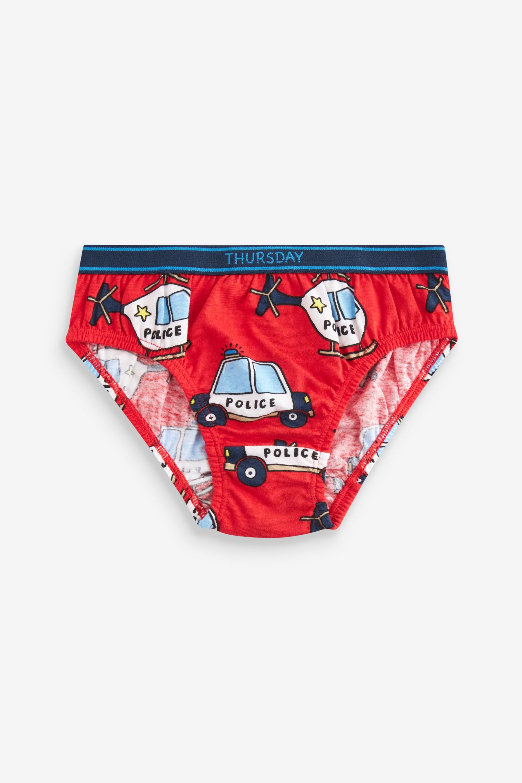 Emergency Vehicle Print Briefs 7 Pack (1.5-10yrs)