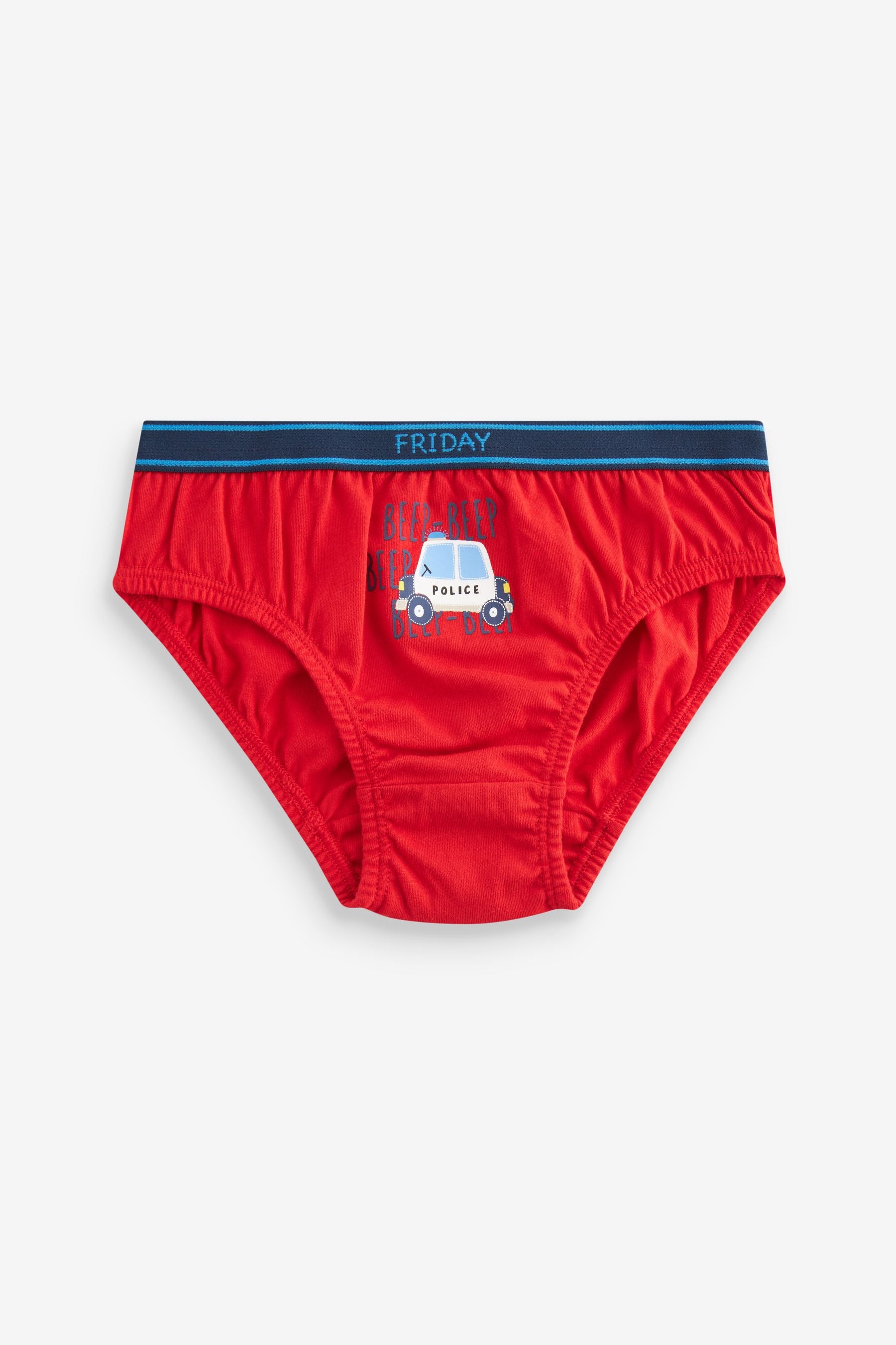 Emergency Vehicle Print Briefs 7 Pack (1.5-10yrs)