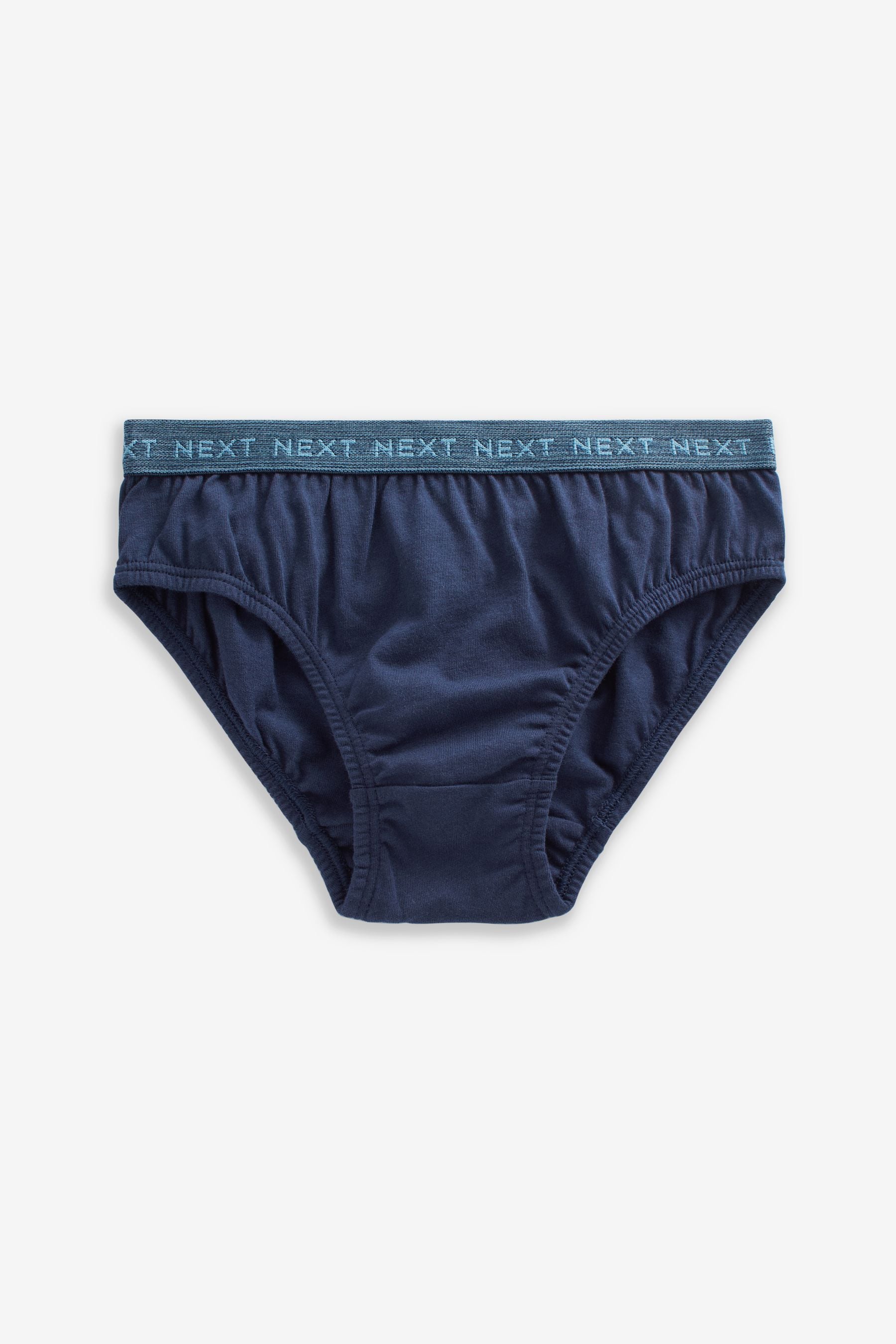 Blue Jacquard waistband 100% Cotton Briefs 5 Pack (1.5-16yrs)