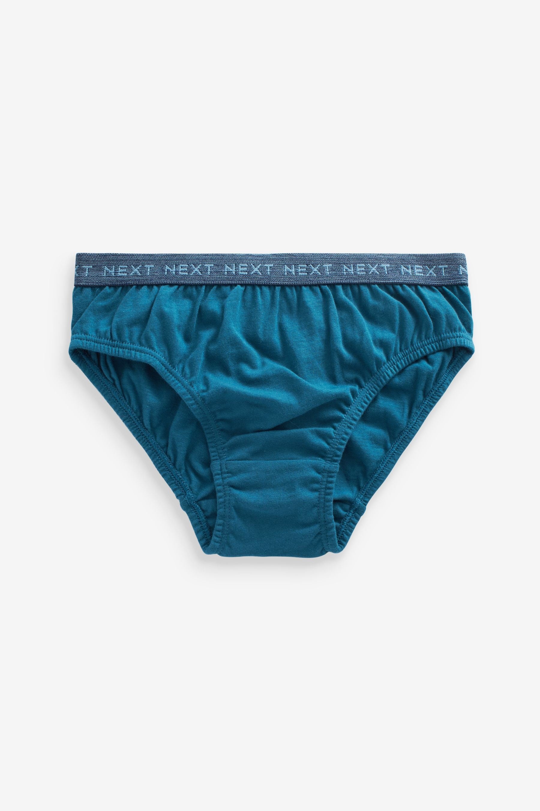 Blue Jacquard waistband 100% Cotton Briefs 5 Pack (1.5-16yrs)