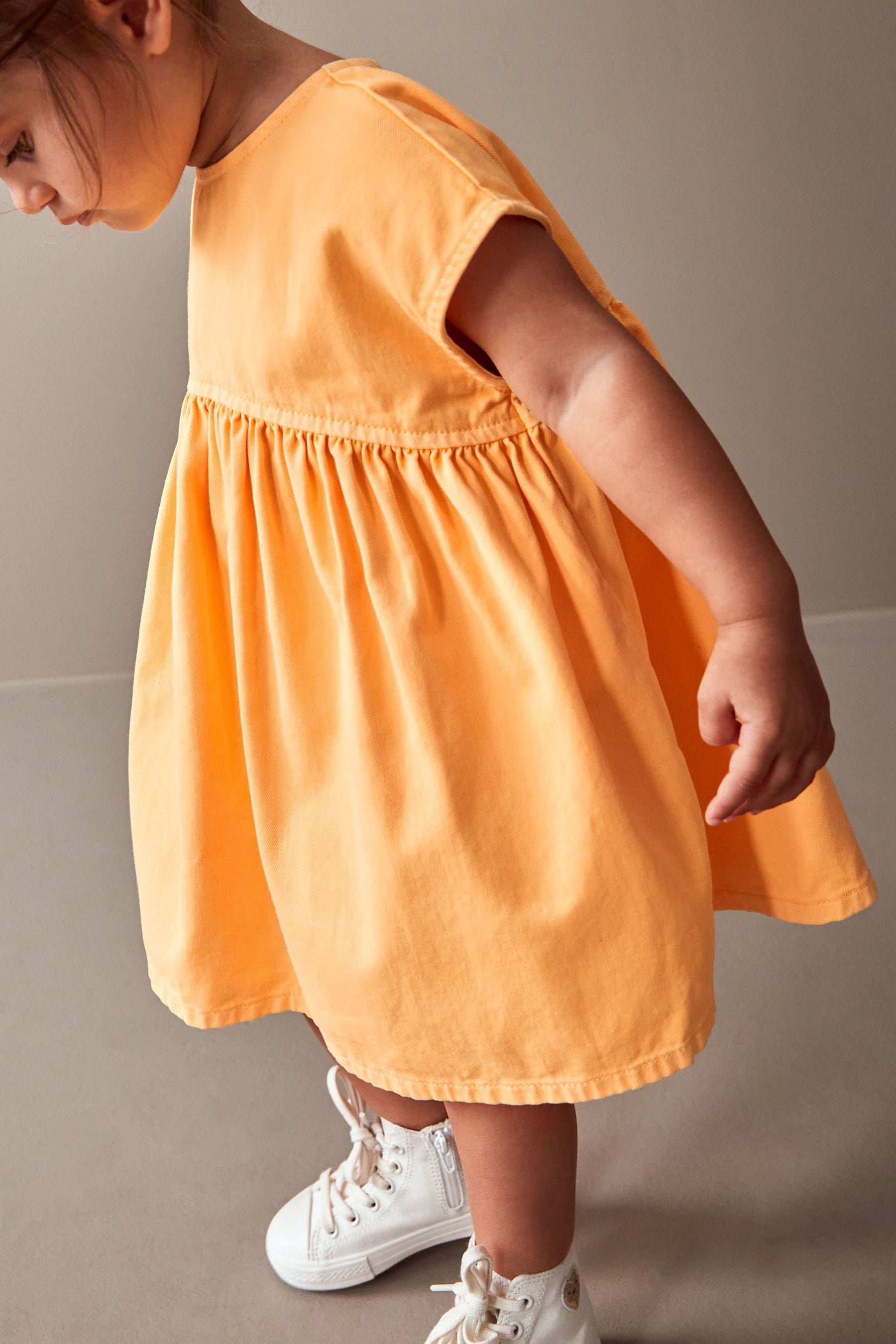 Orange Boxy Cotton Dress (3mths-7yrs)