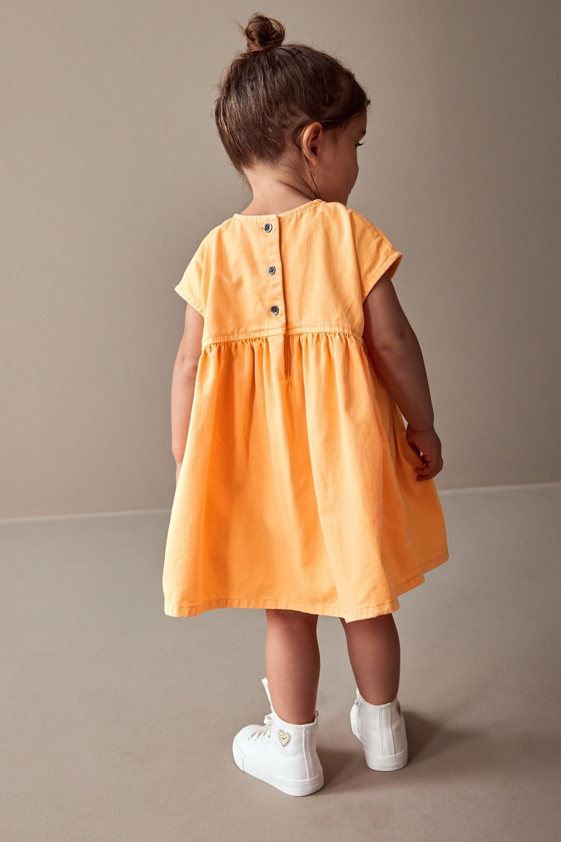 Orange Boxy Cotton Dress (3mths-7yrs)