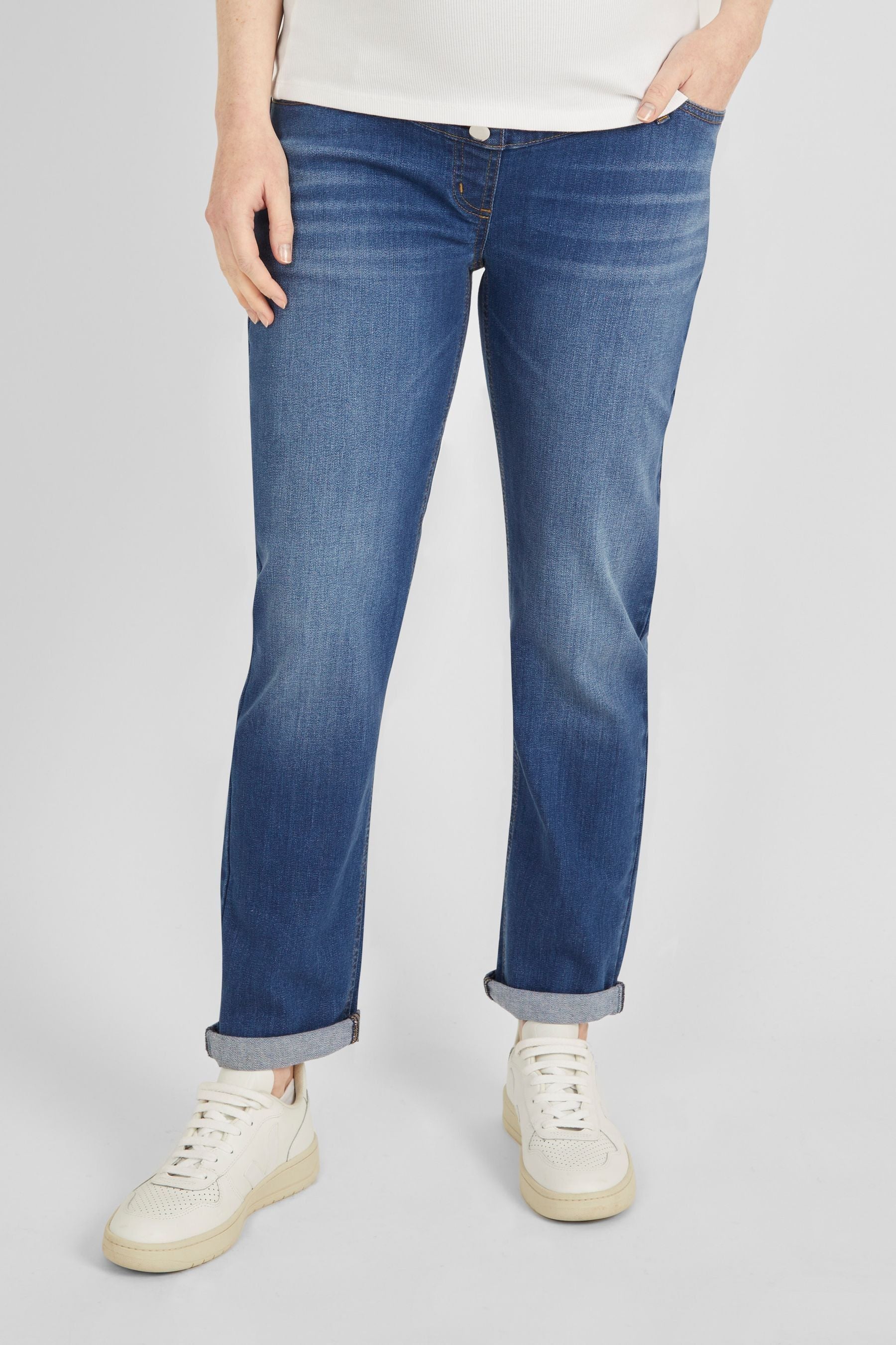 Mid Wash JoJo Maman Bébé Mom Maternity Jeans