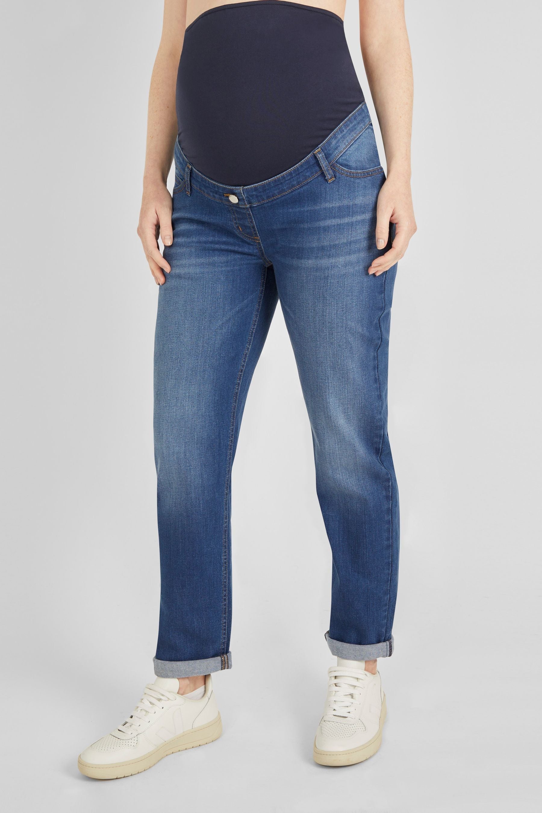 Mid Wash JoJo Maman Bébé Mom Maternity Jeans