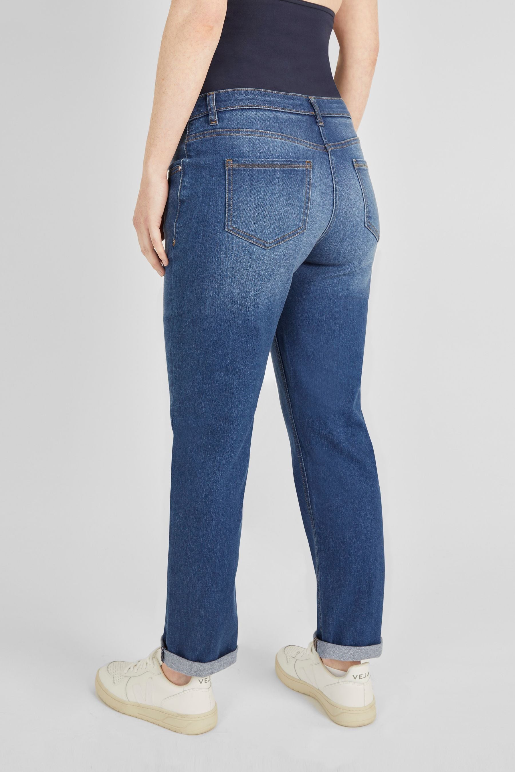 Mid Wash JoJo Maman Bébé Mom Maternity Jeans