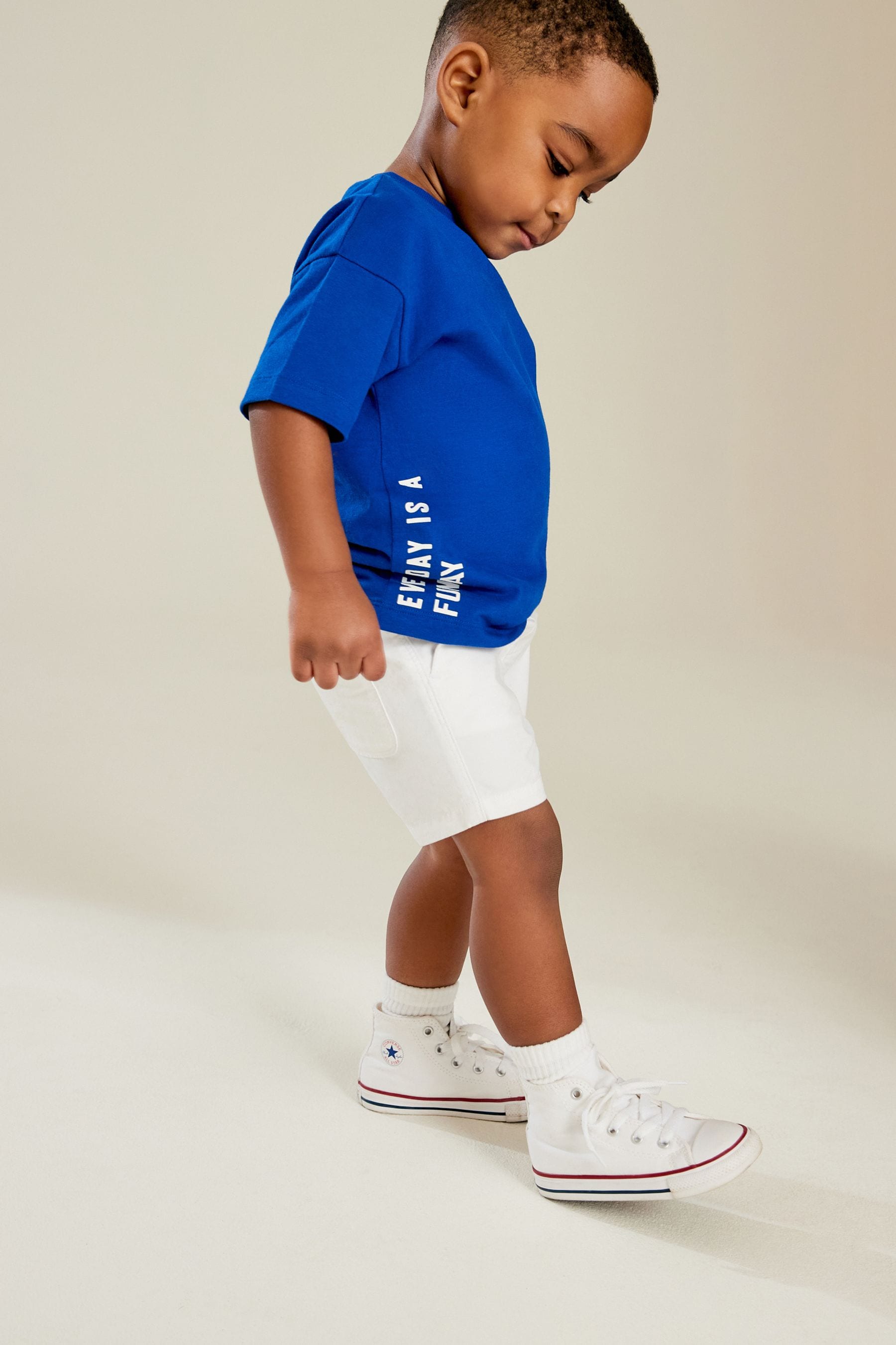 Cobalt Blue Simple Short Sleeve T-Shirt (3mths-7yrs)