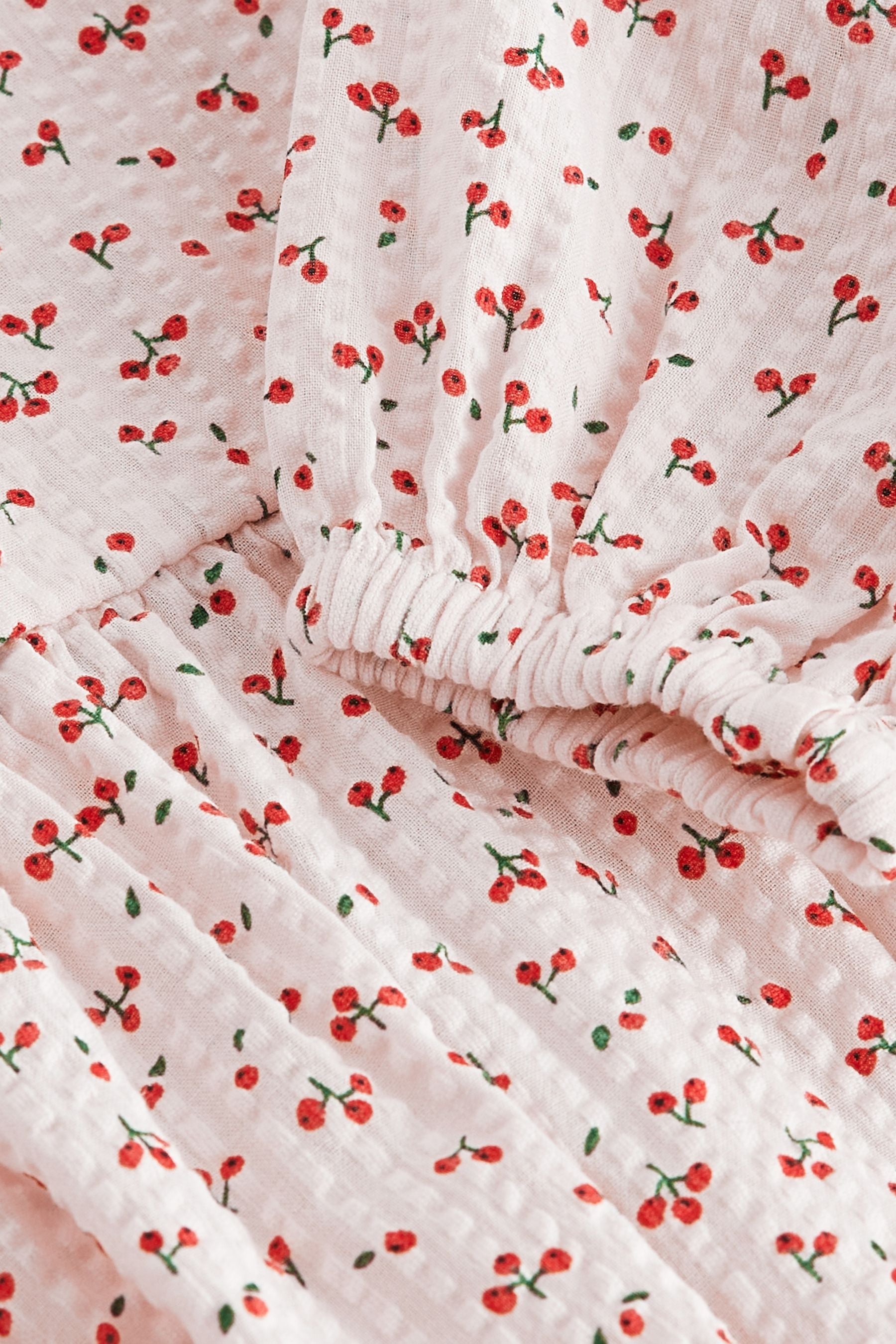 Red/White Cherry Print Baby Bloomer Romper (0mths-3yrs)