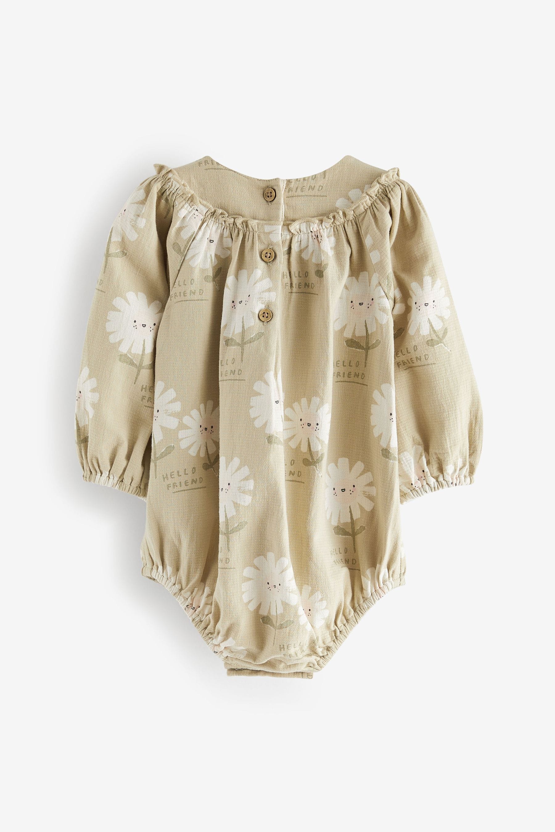 Sage Green Baby Bloomer Romper (0mths-3yrs)