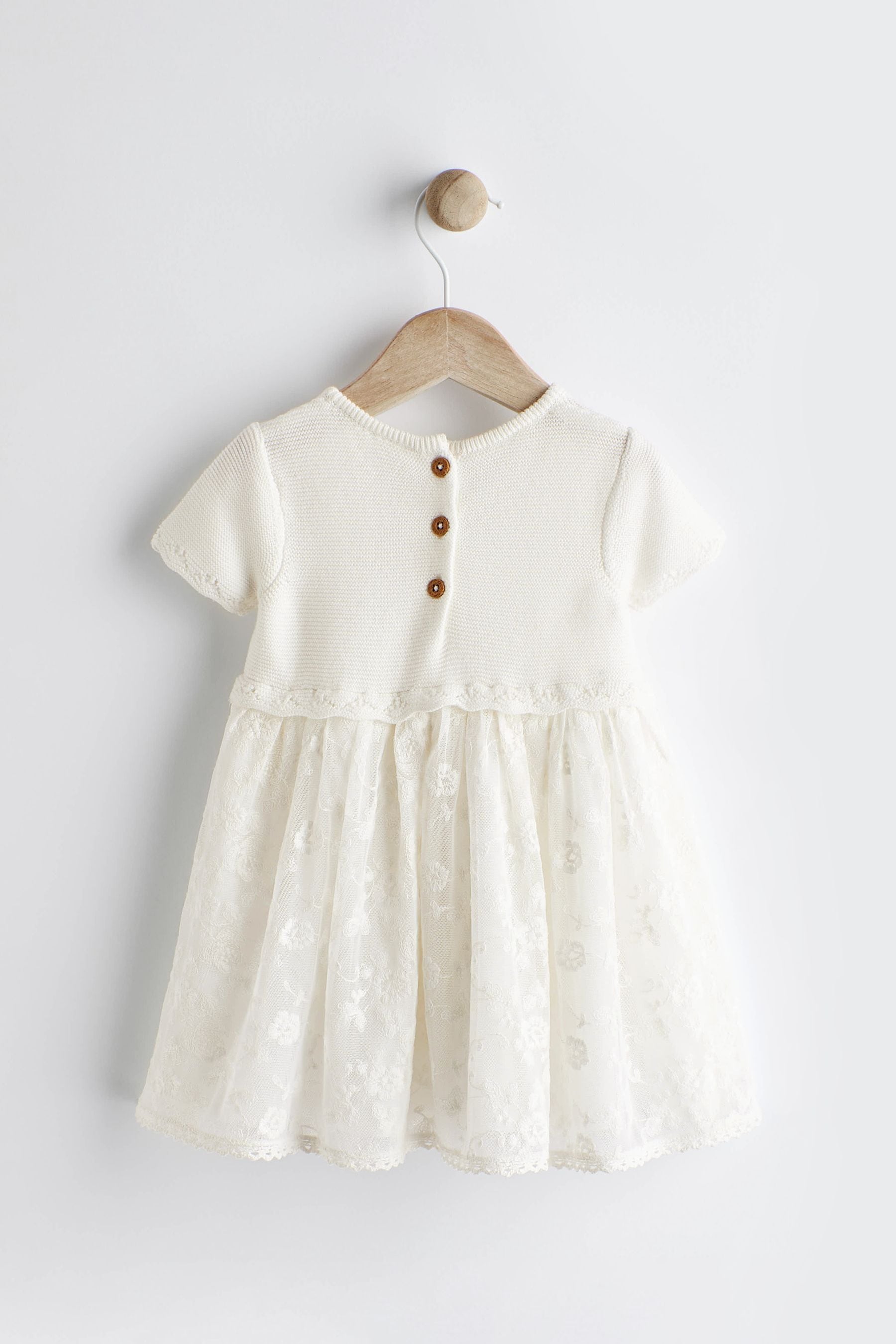 Ecru Occasion Baby Dress (0mths-2yrs)