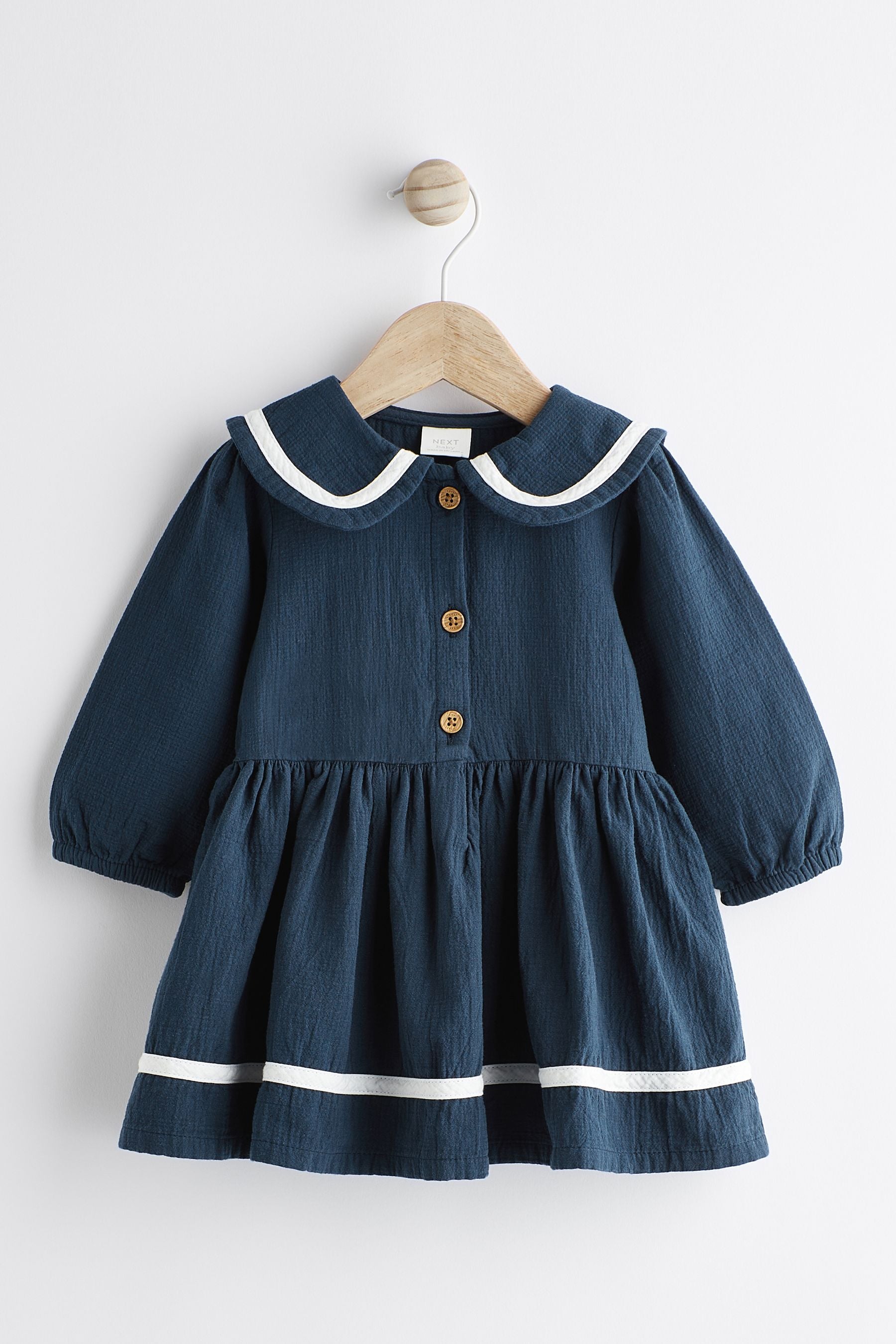 Navy Blue Sailor Baby Dress (0mths-2yrs)