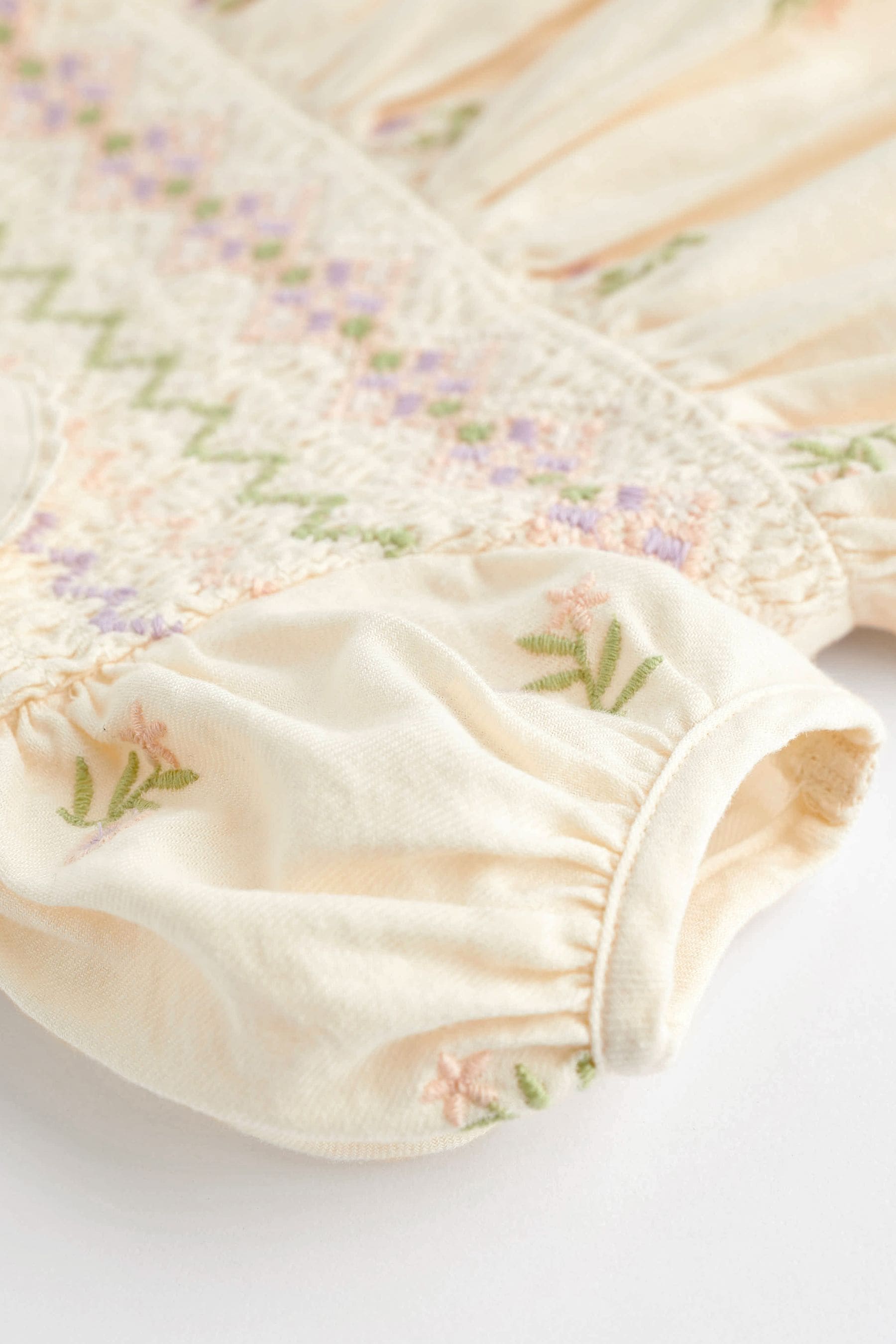 Ivory 2 Piece Embroidered Baby Dress and Knicker Set (0mths-2yrs)