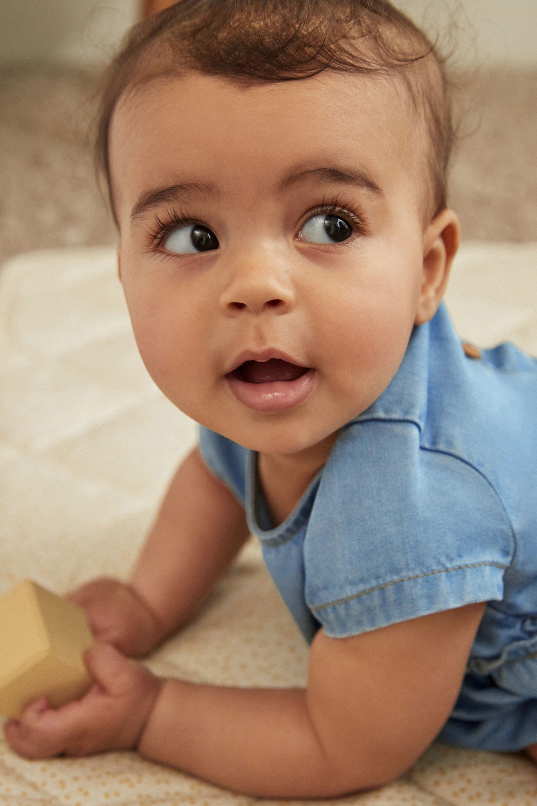 Denim Blue Baby Bloomer Romper (0mths-3yrs)