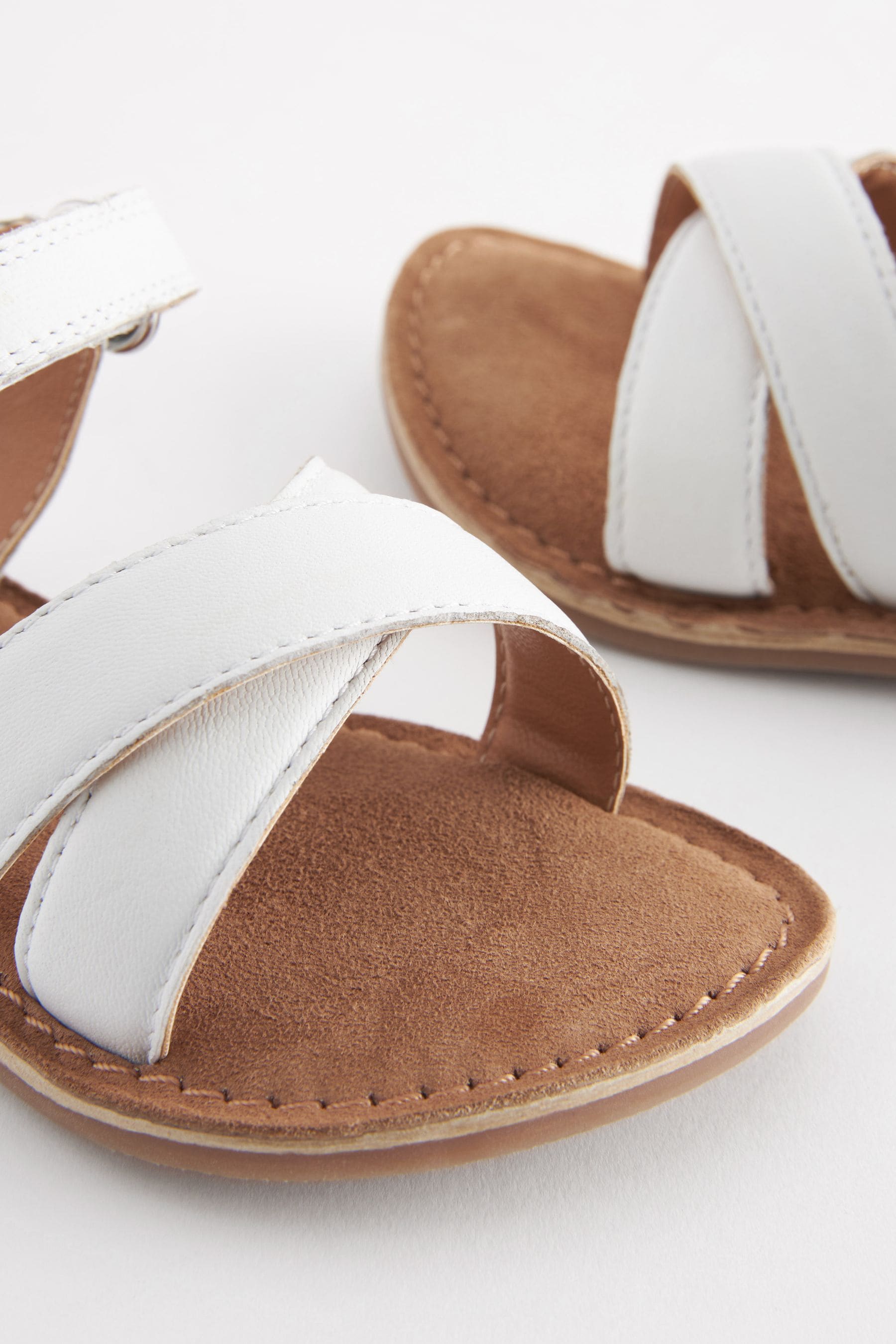 White Leather Sandals