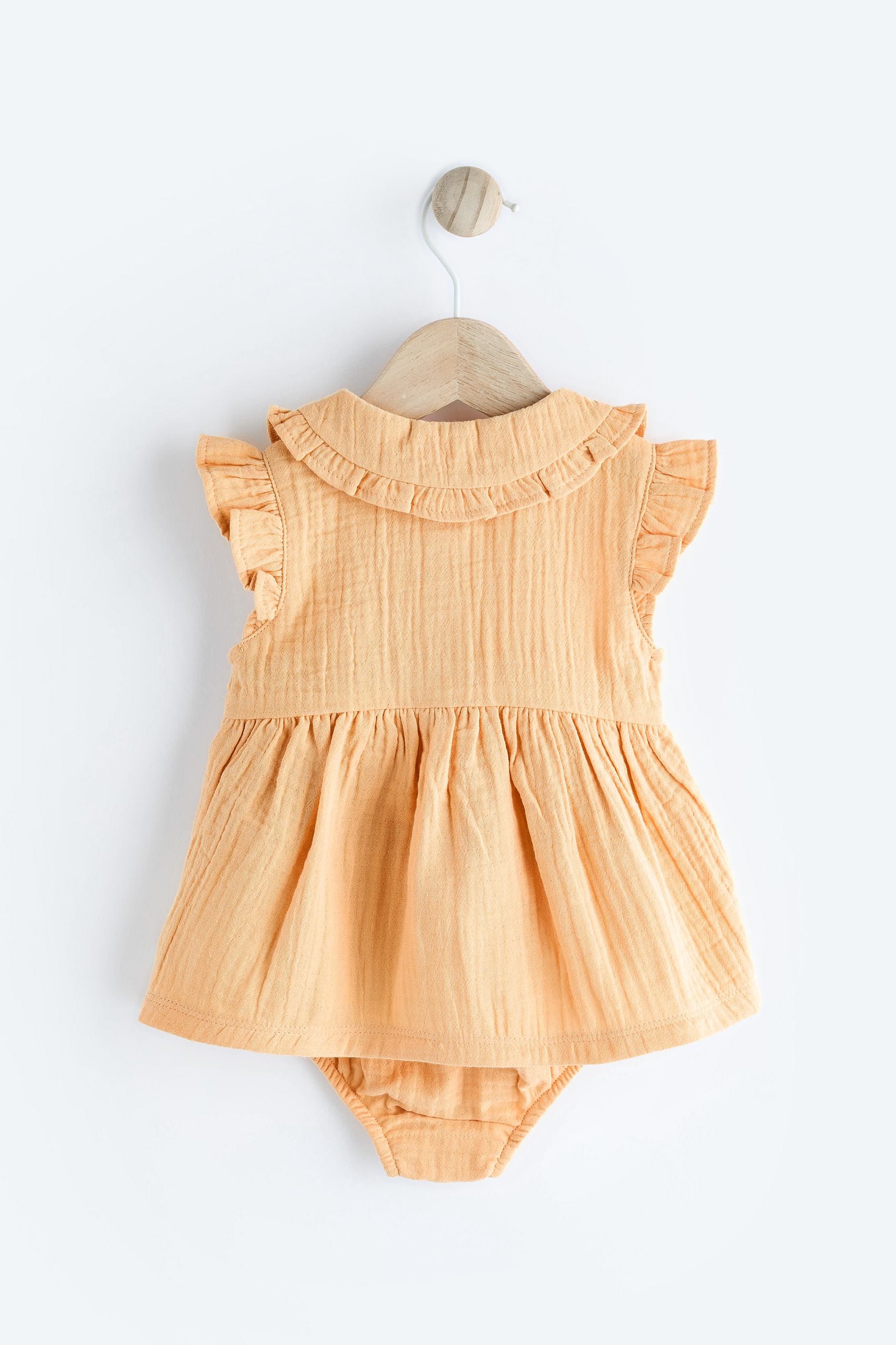 Yellow Woven Baby Shirt and Knickers Set (0mths-3yrs)