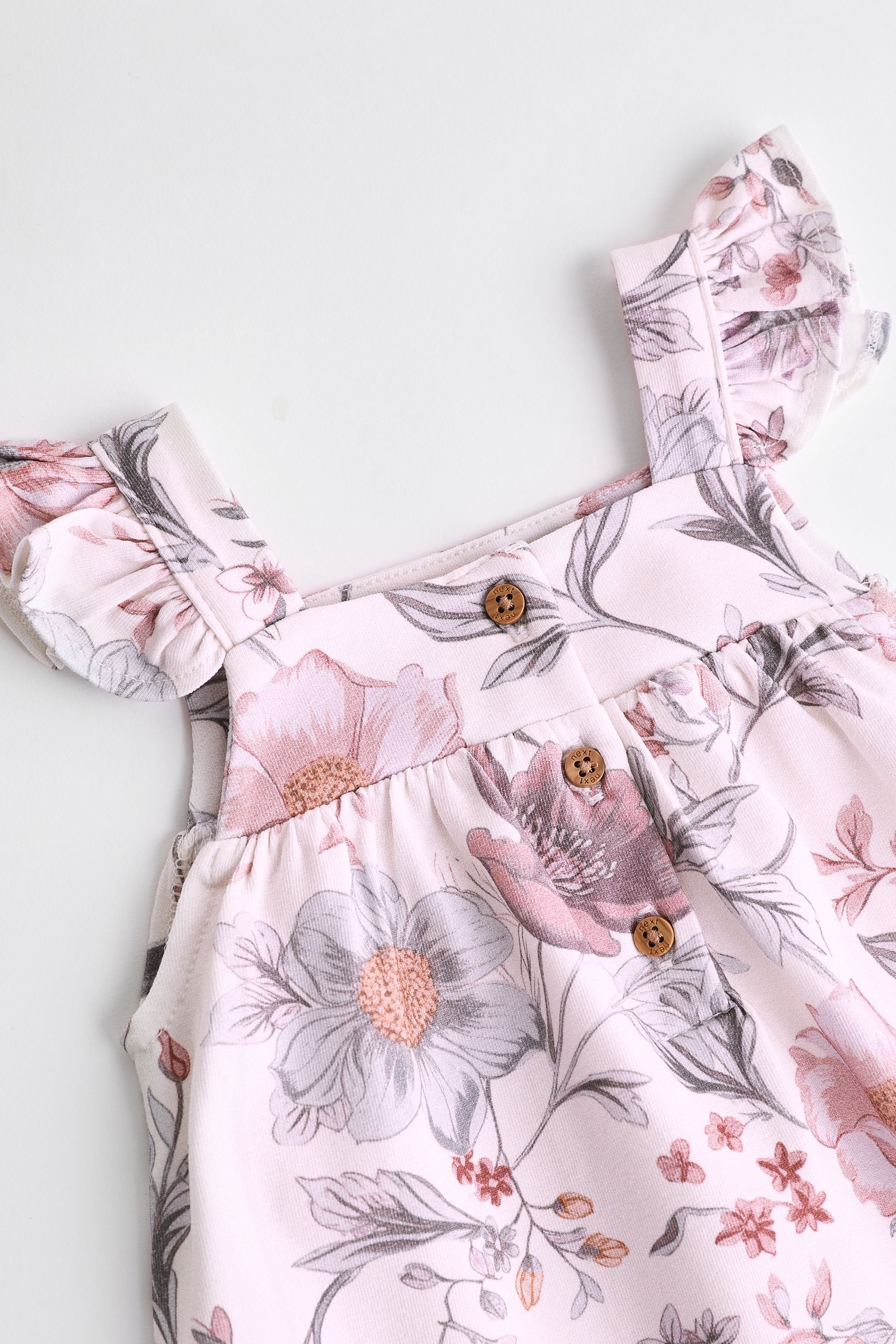 Pink/Purple Floral Baby Romper (0mths-3yrs)