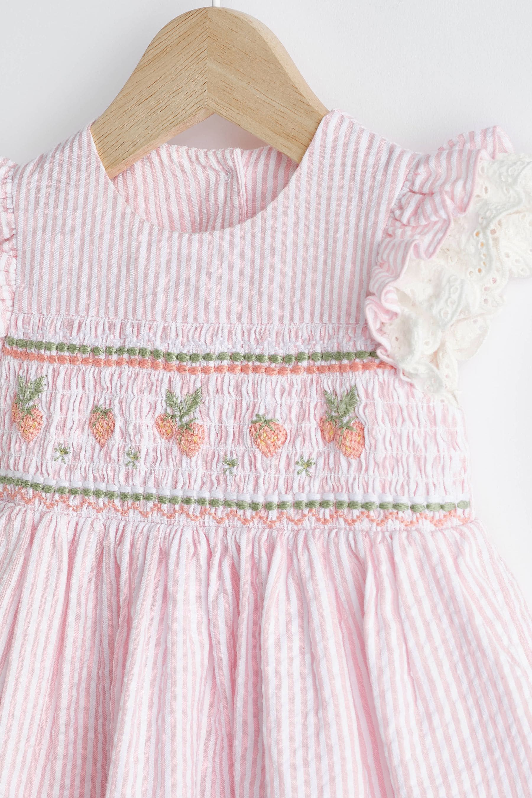 Pink Stripe Baby Dress (0mths-2yrs)