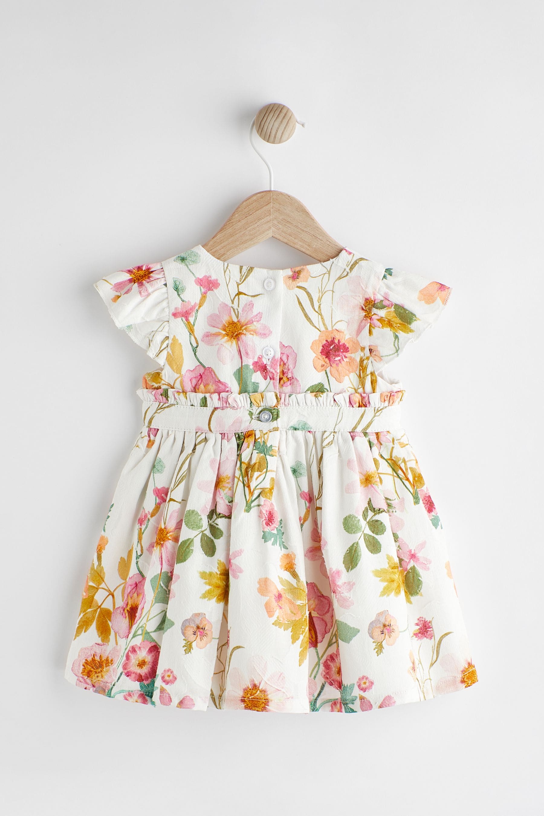 Pink/White Floral Baby Prom Dress (0mths-2yrs)