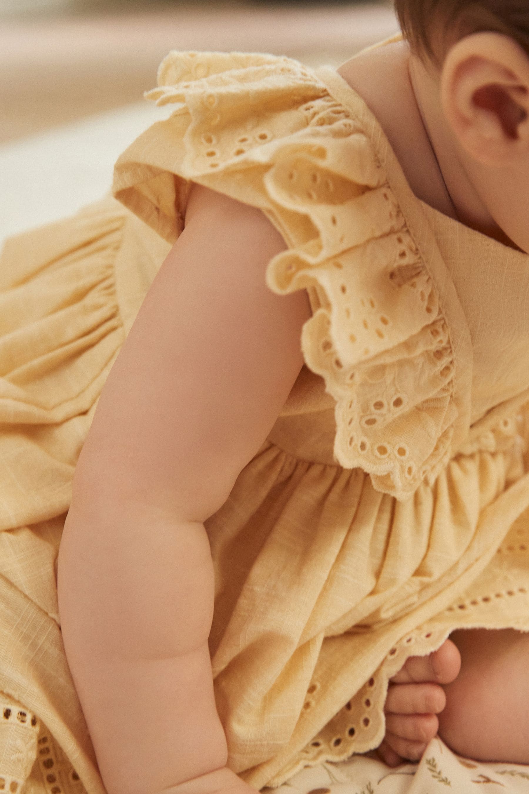 Yellow Baby Broderie Dress (0mths-2yrs)