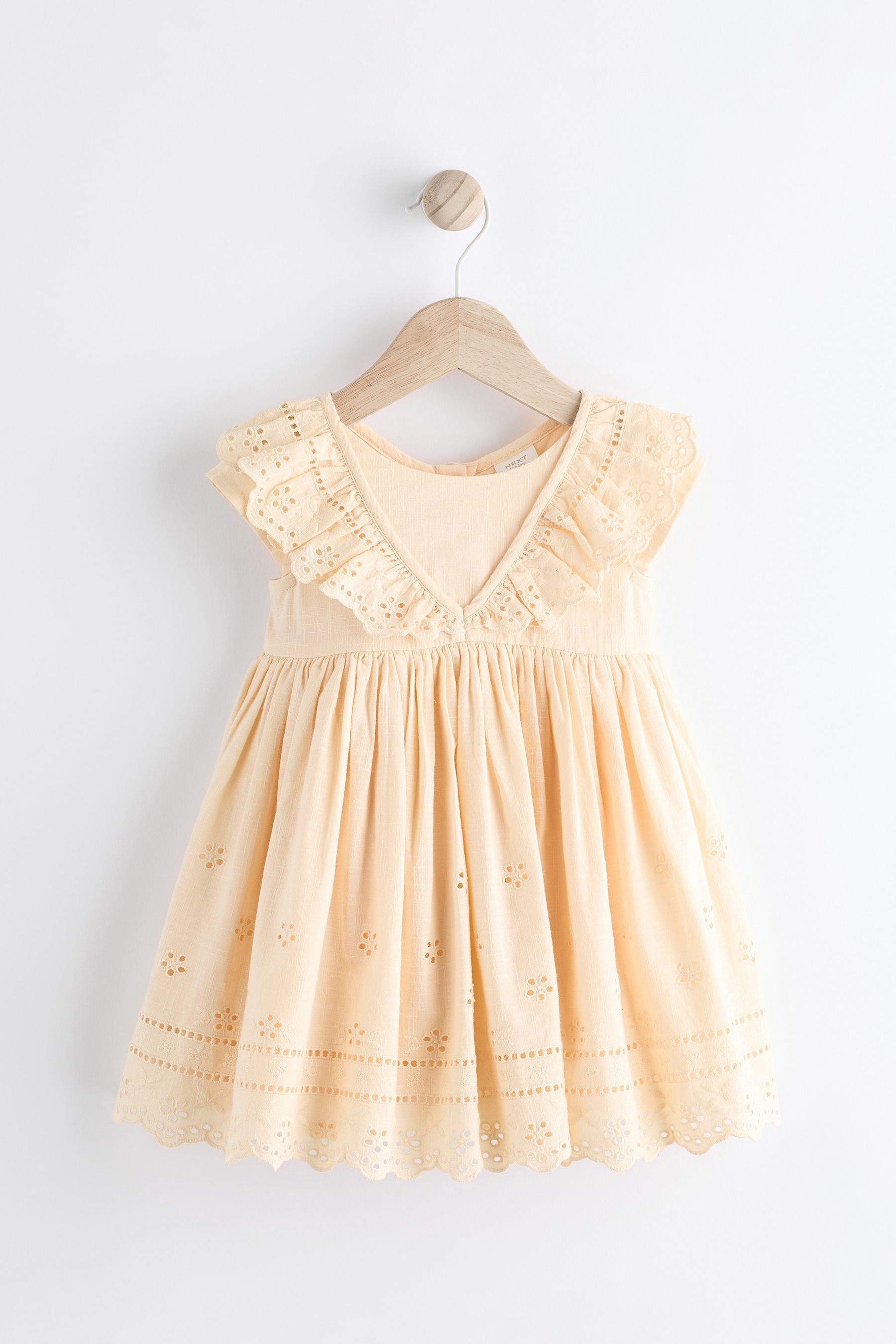 Yellow Baby Broderie Dress (0mths-2yrs)