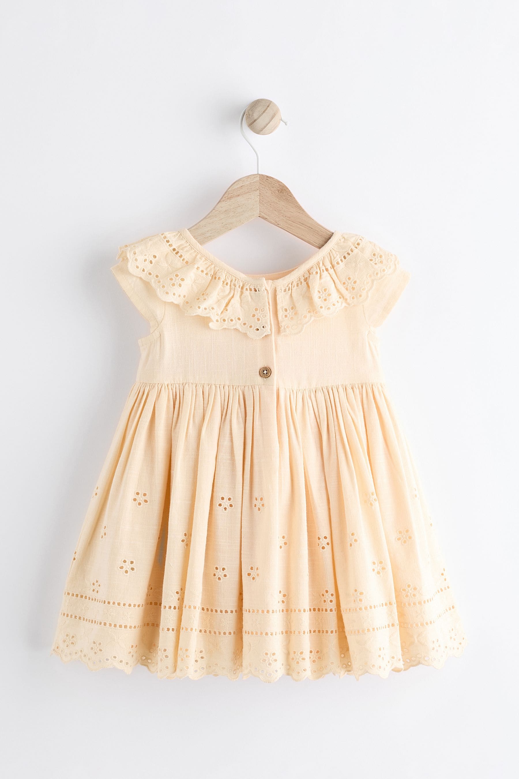 Yellow Baby Broderie Dress (0mths-2yrs)