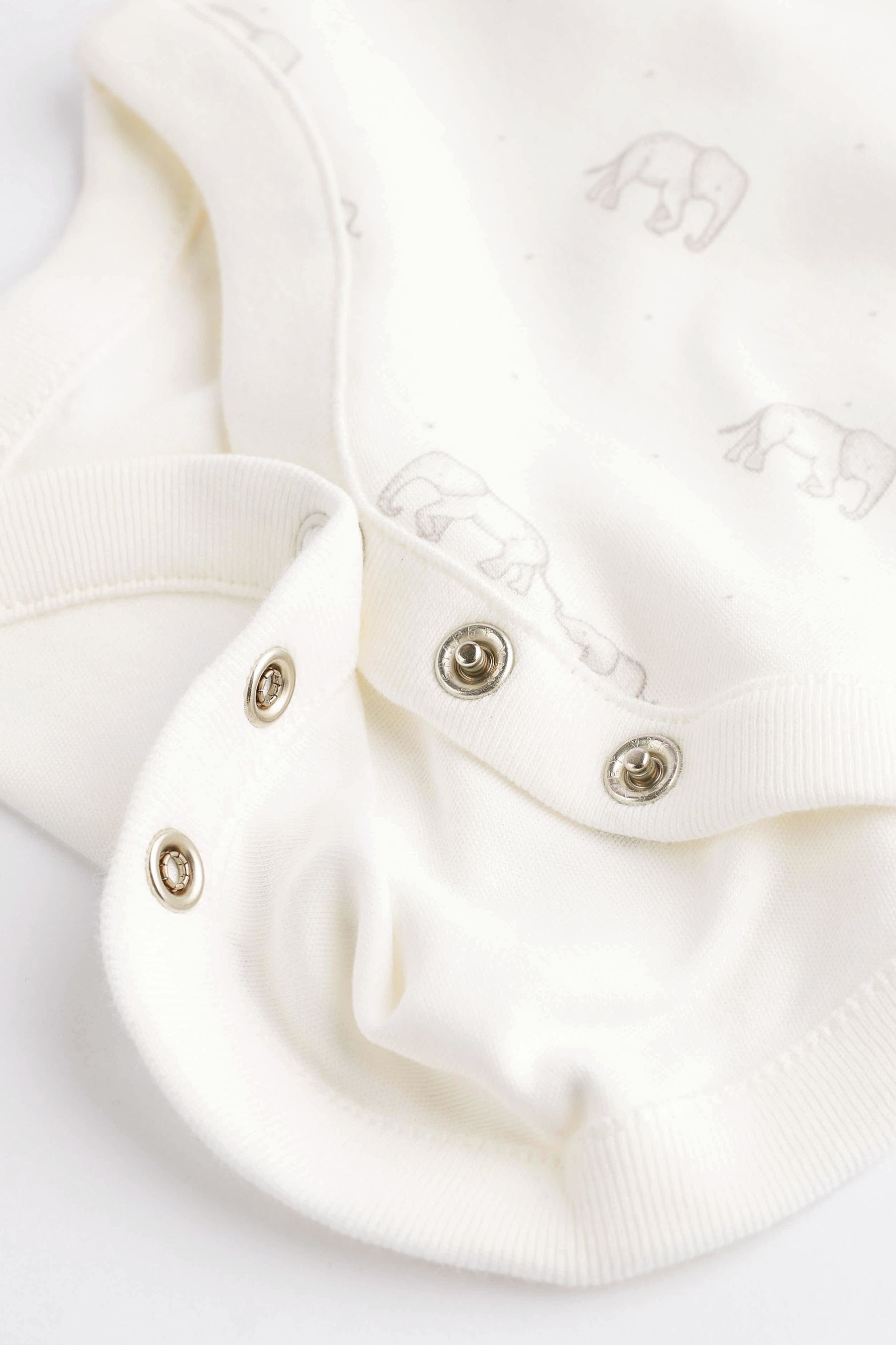 Delicate White Animal 4 Pack 4 Pack Baby Vest Bodysuits