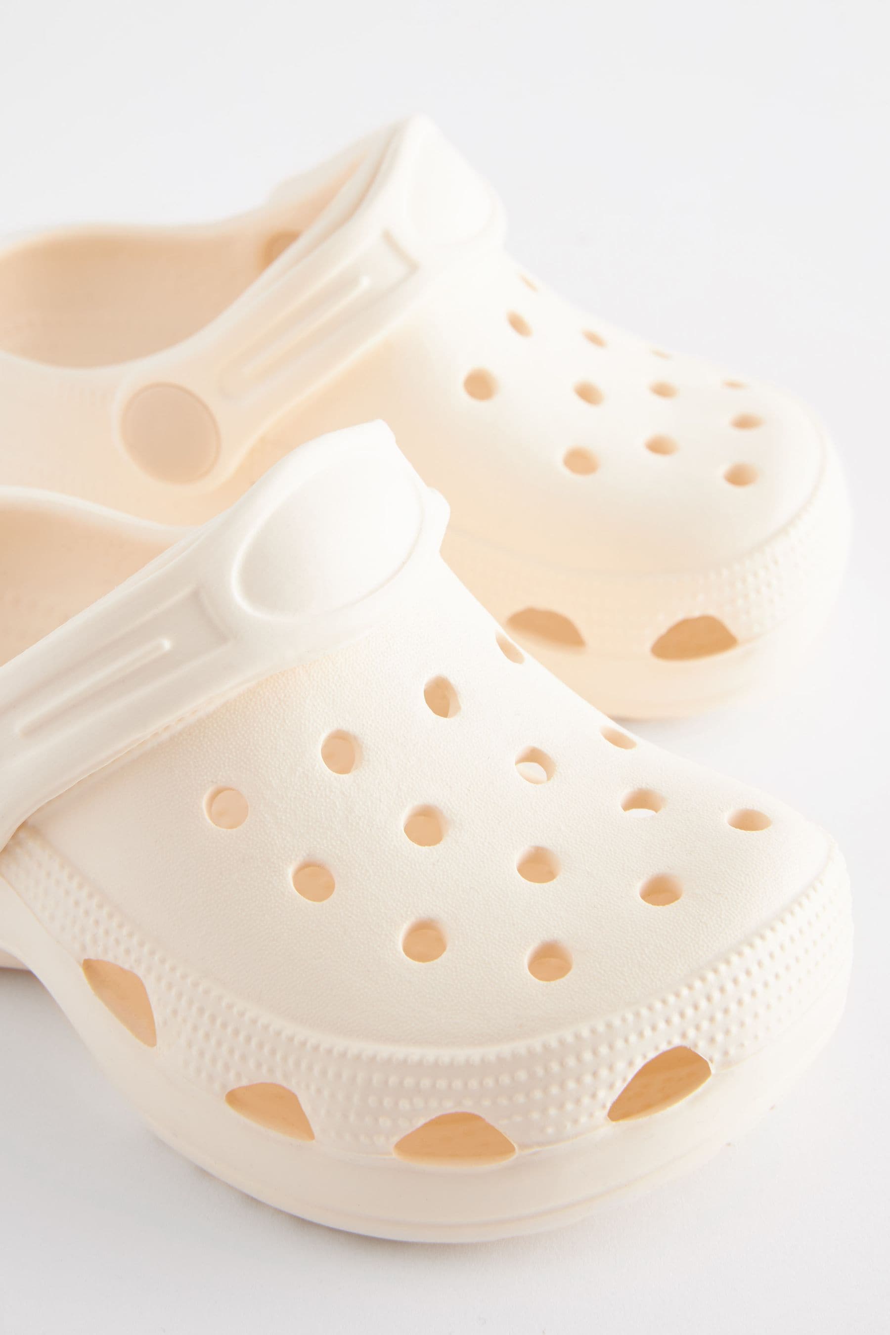 White Neutral Clogs