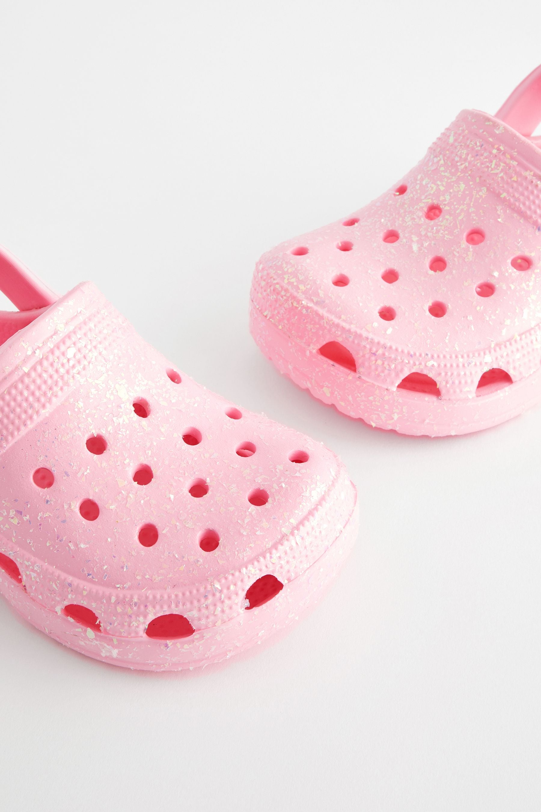 Pink Glitter Clogs