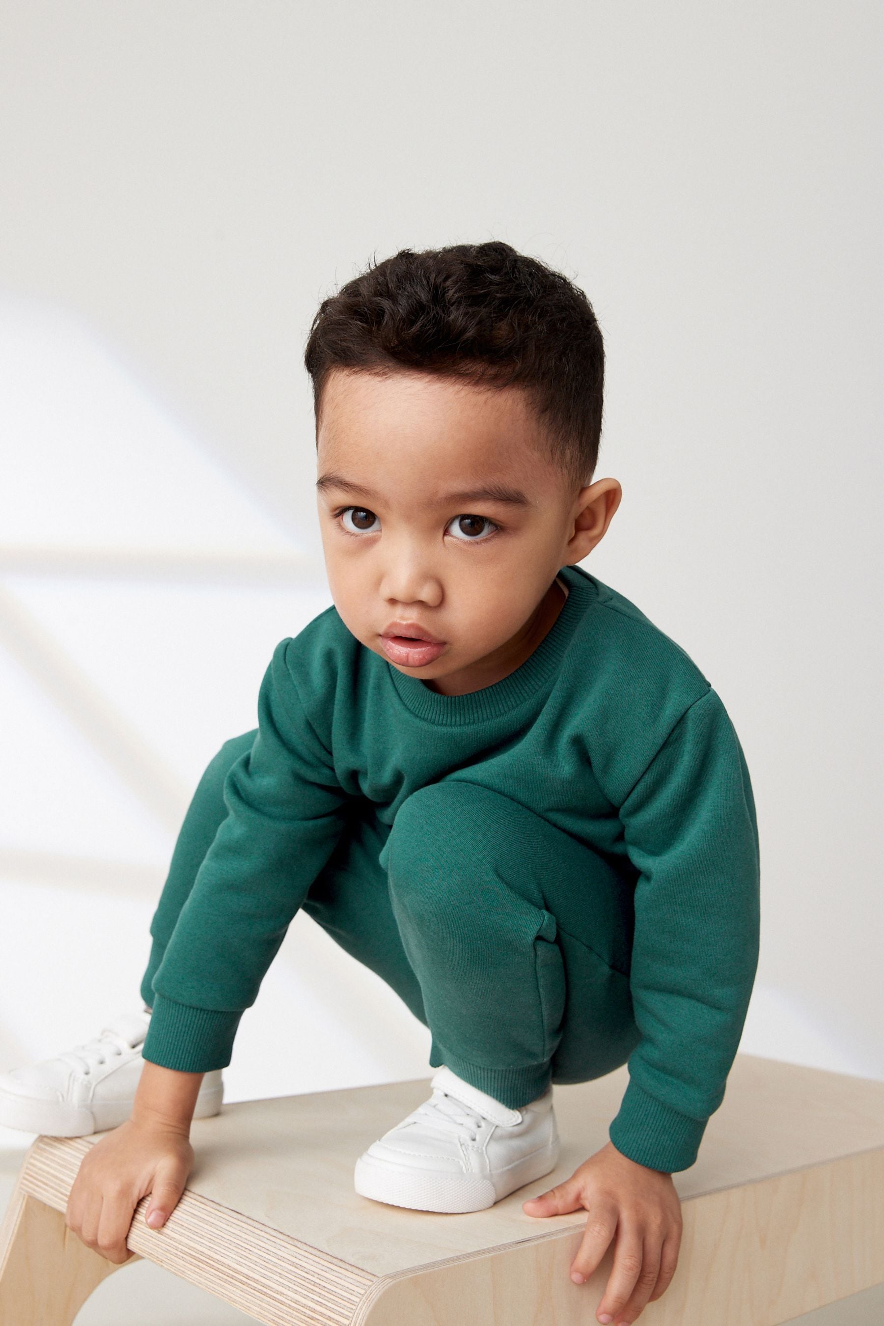 Green Plain Jersey Sweatshirt and Joggers Set (3mths-7yrs)