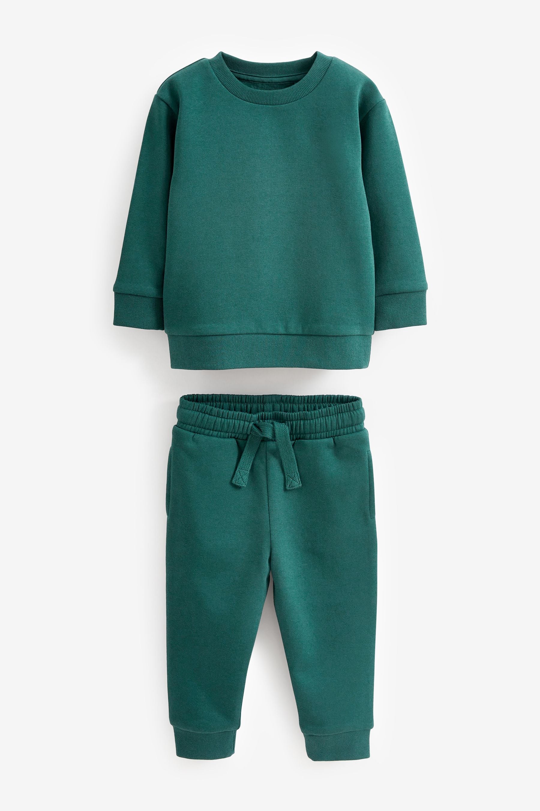 Green Plain Jersey Sweatshirt and Joggers Set (3mths-7yrs)