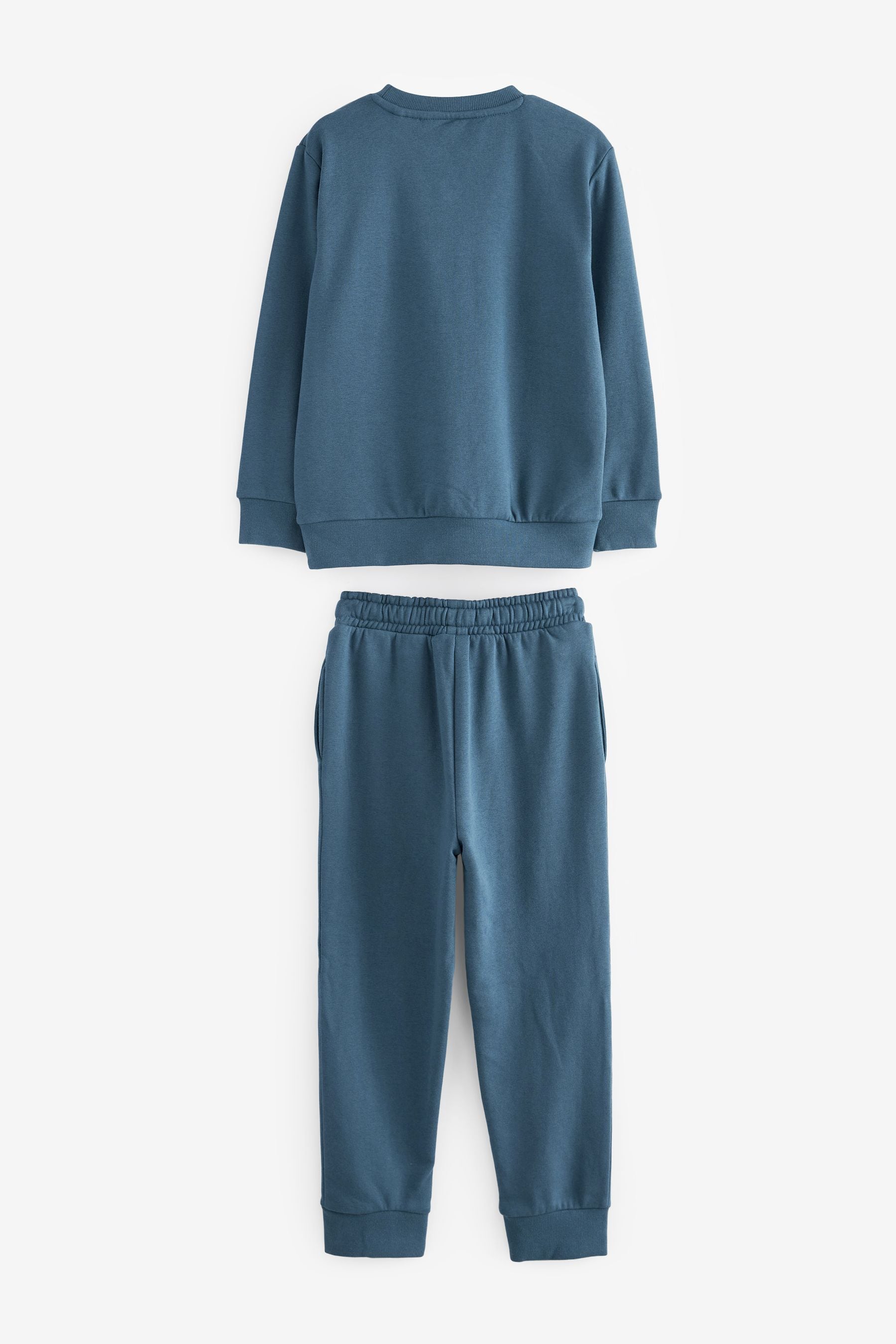 Blue Plain Jersey Sweatshirt and Joggers Set (3mths-7yrs)