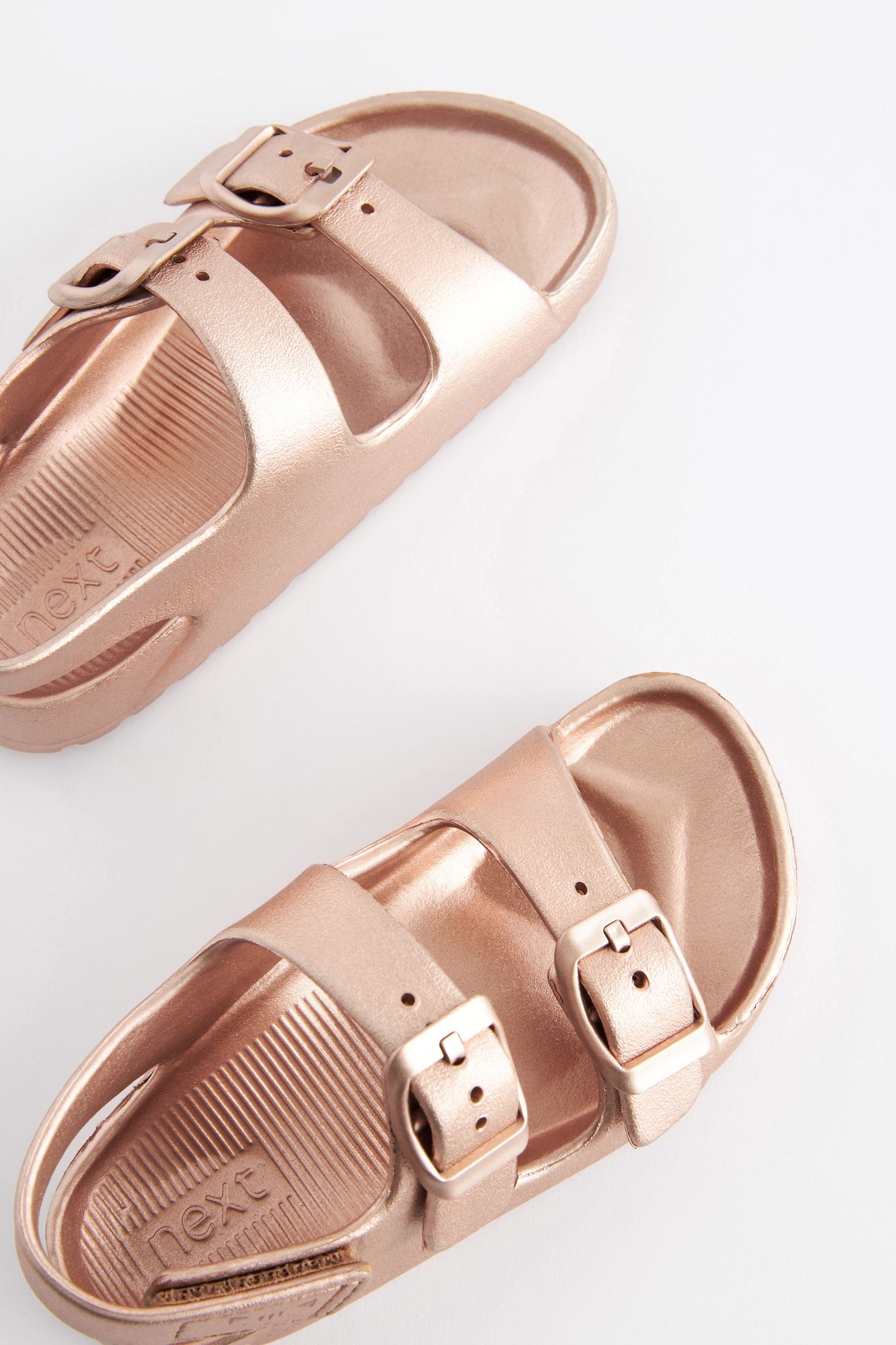 Rose Gold Two Strap Sandals