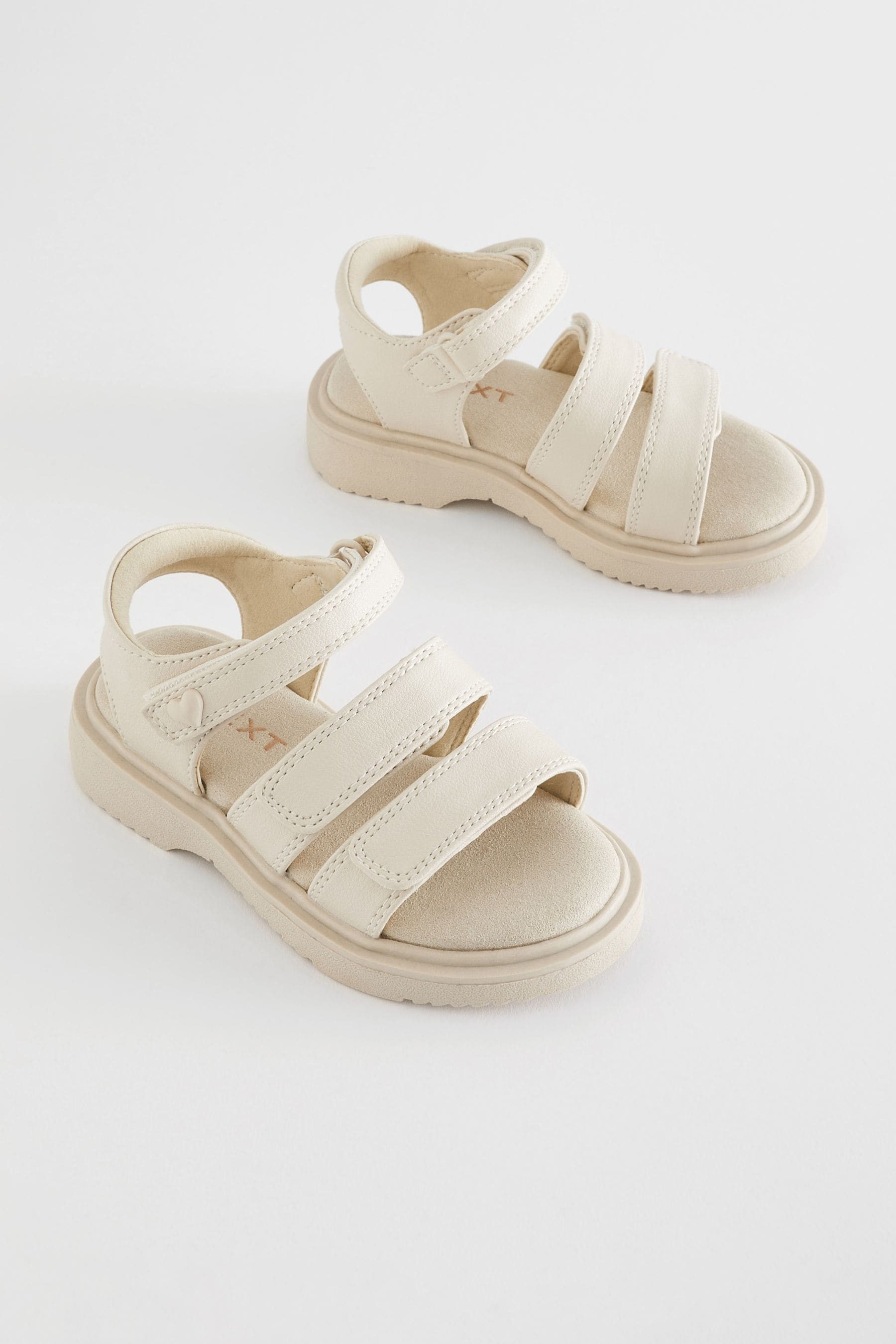 Bone Chunky Sandals