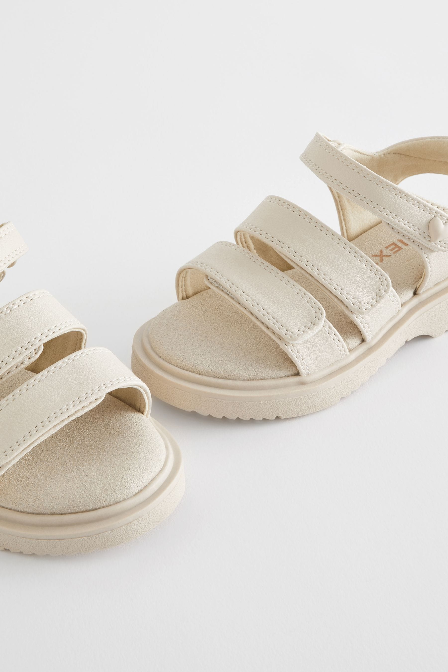 Bone Chunky Sandals