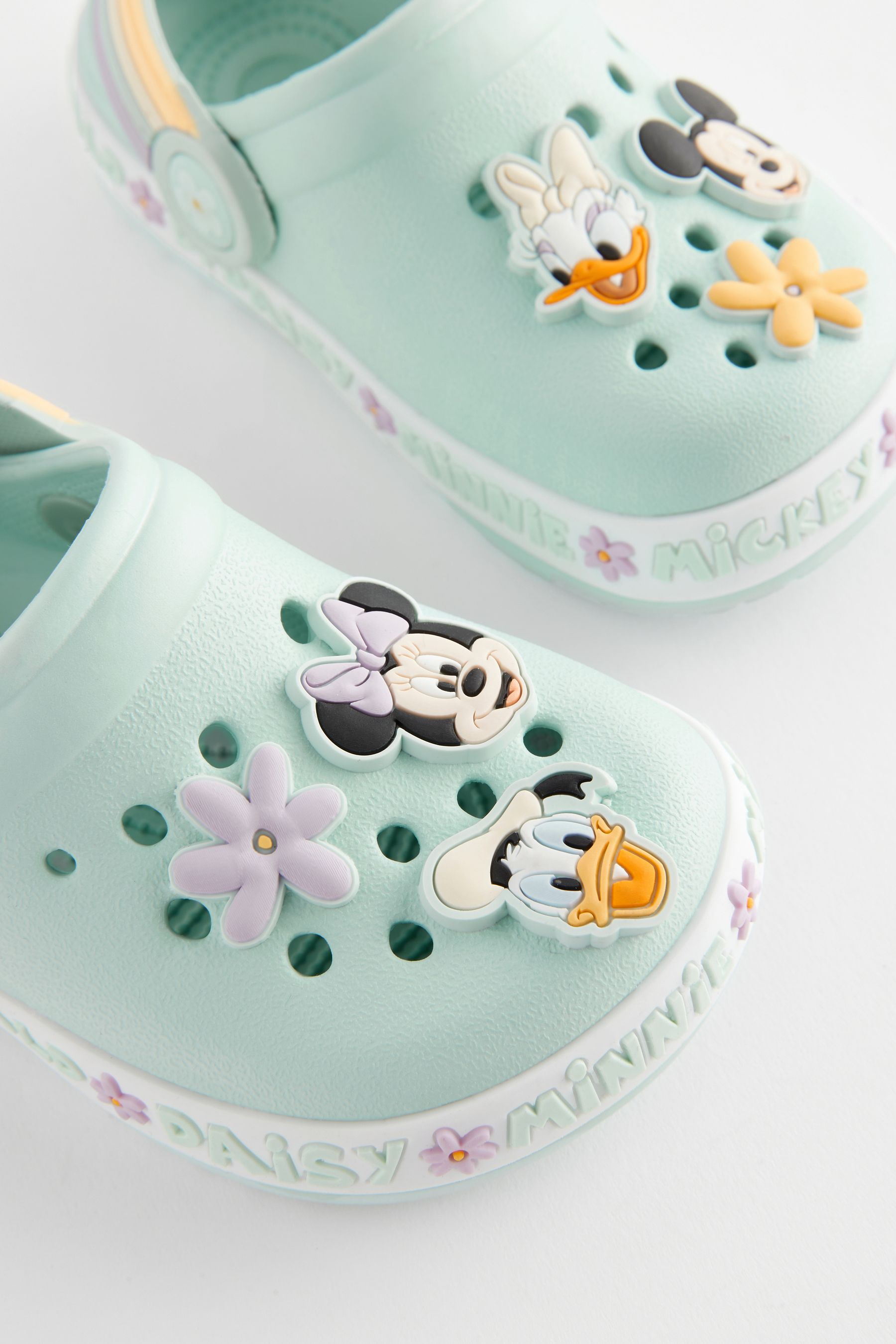 Green Minnie Mouse Character Clogs